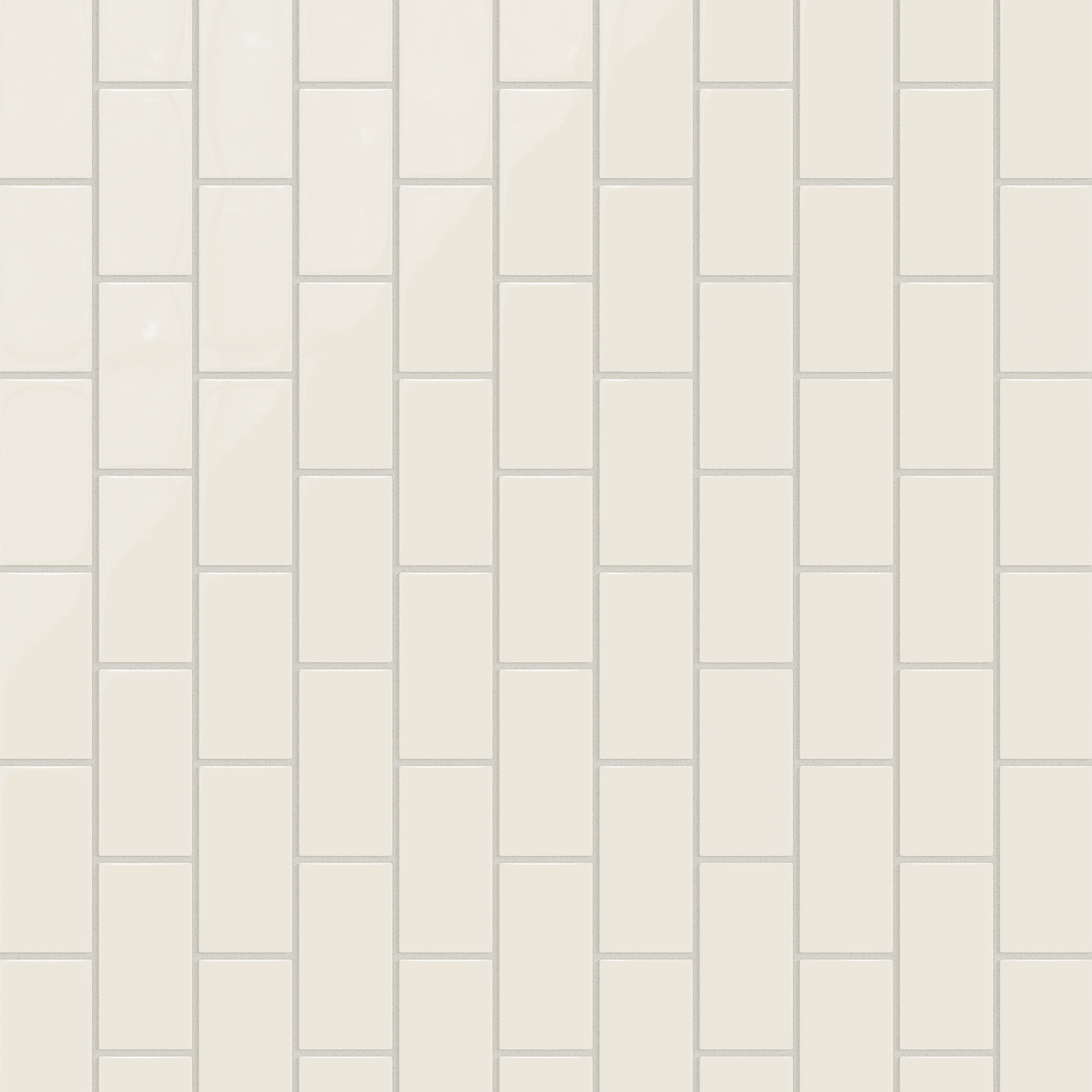2x4 Half Offset Sheeted Natural Press Ceramic Mosaic Tile in Salt Creek Gloss