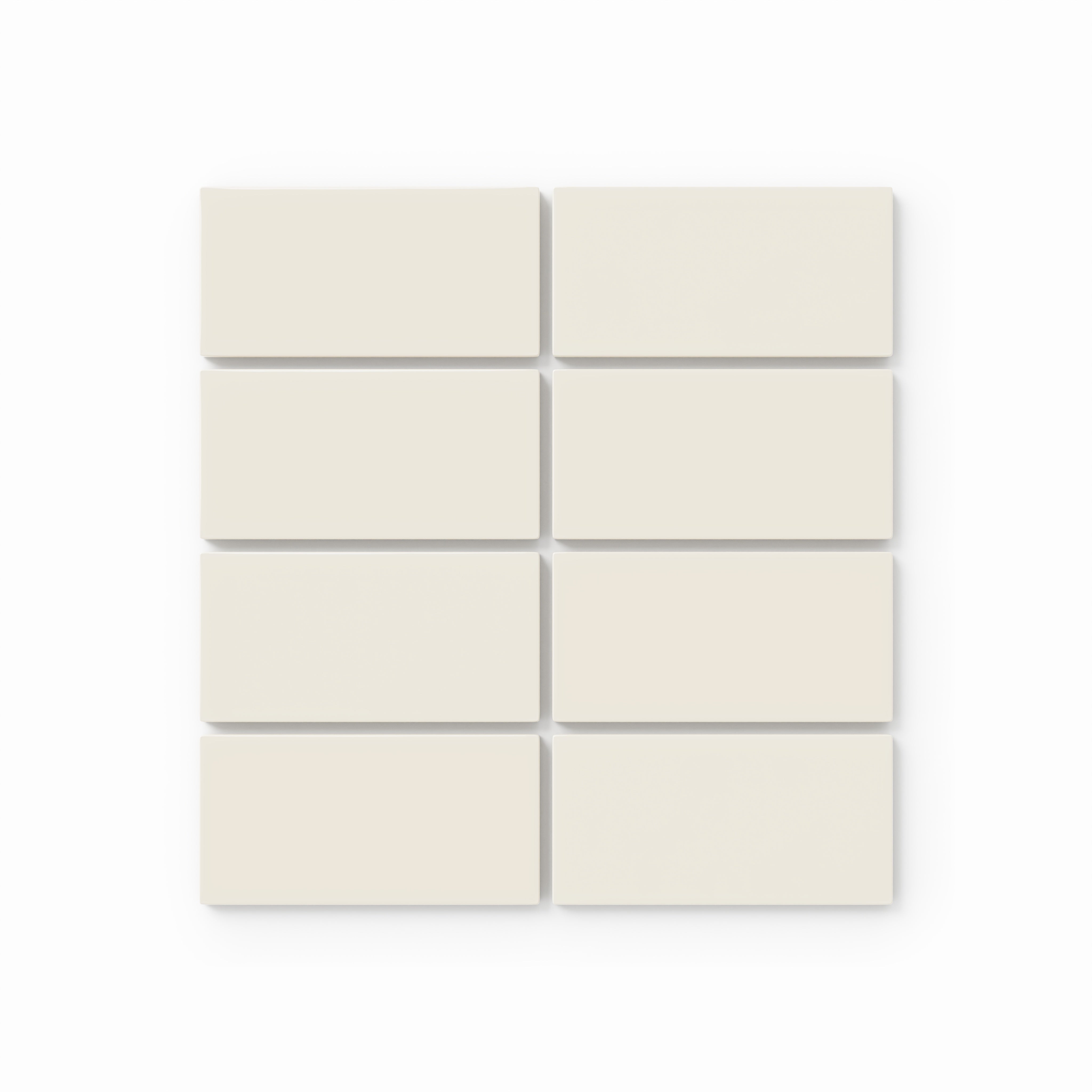 2x4 Straight Set Sheeted Natural Press Ceramic Mosaic Tile in Salt Creek Gloss