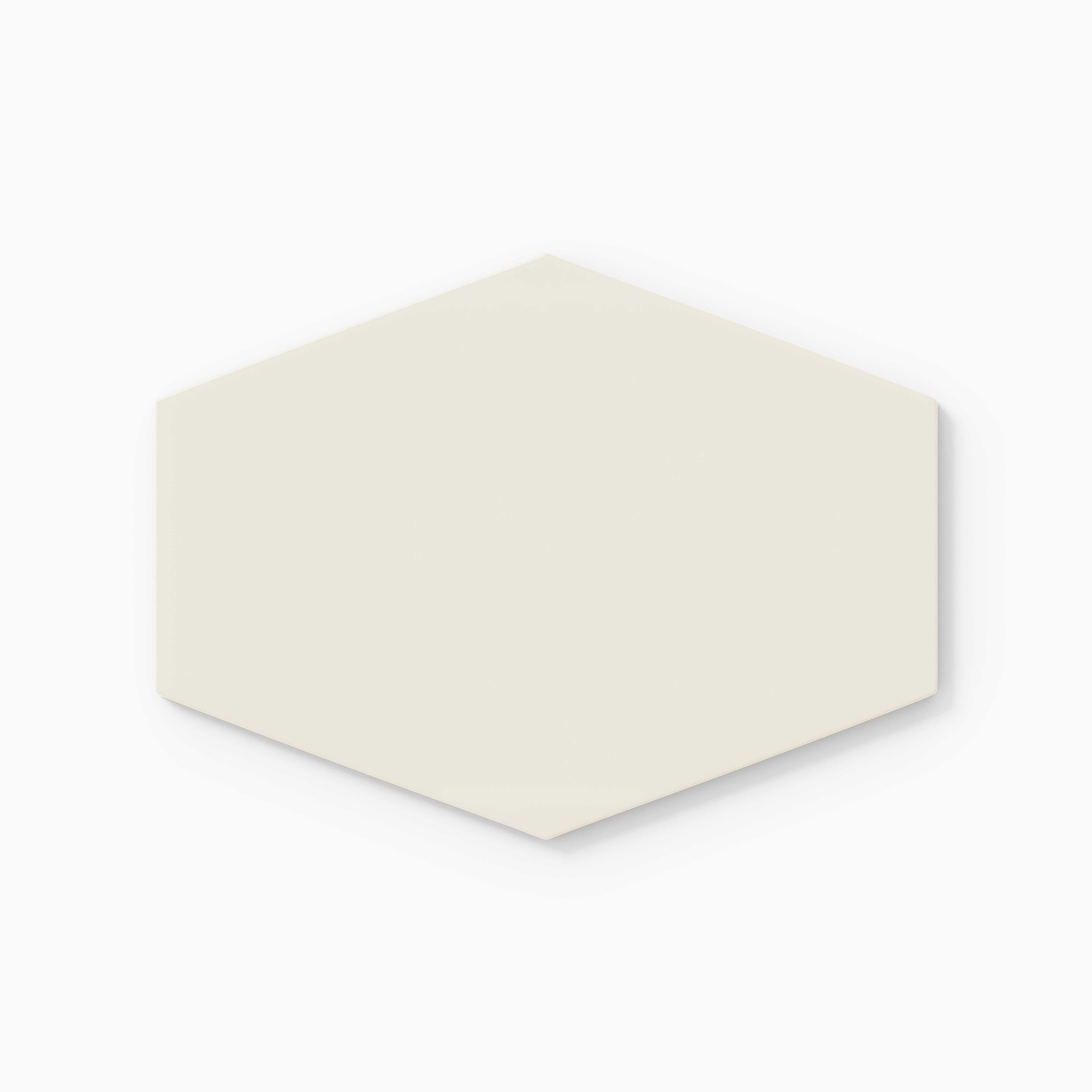 Elongated Hexagon Natural Press Ceramic Tile in Salt Creek Gloss