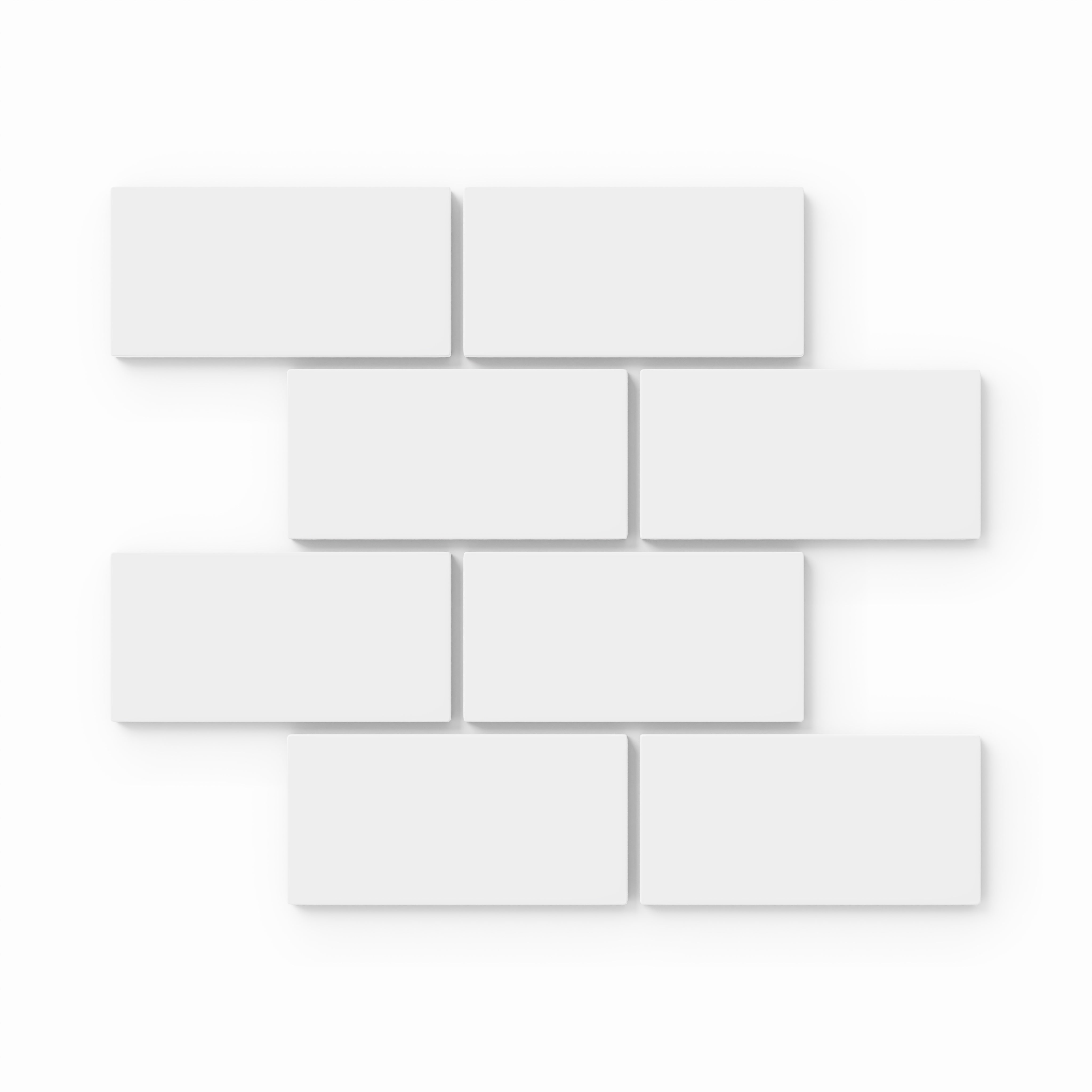 2x4 Half Offset Sheeted Natural Press Ceramic Mosaic Tile in Salt Creek Matte