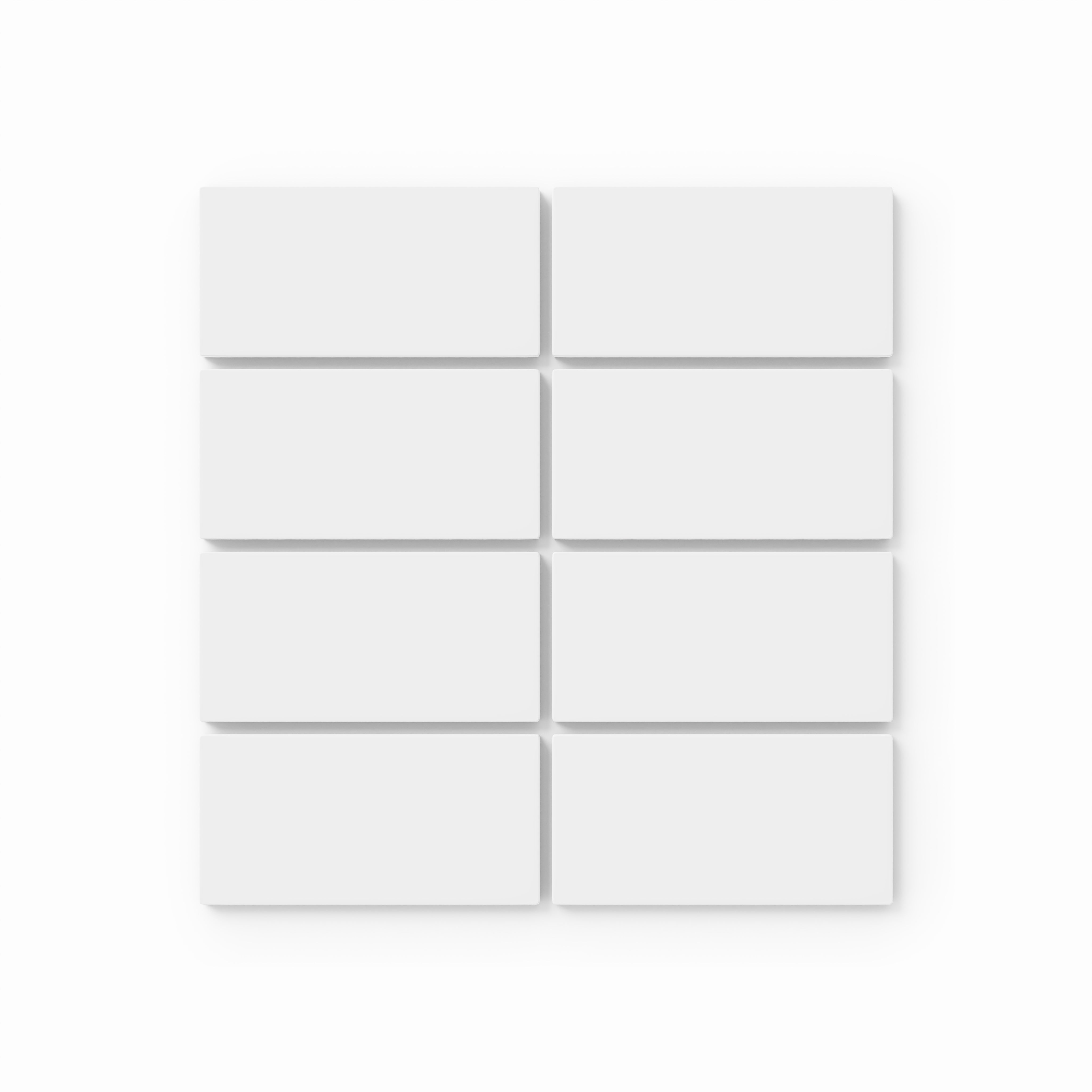 2x4 Straight Set Sheeted Natural Press Ceramic Mosaic Tile in Salt Creek Matte