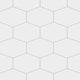 Elongated Hexagon Natural Press Ceramic Tile in Salt Creek Matte
