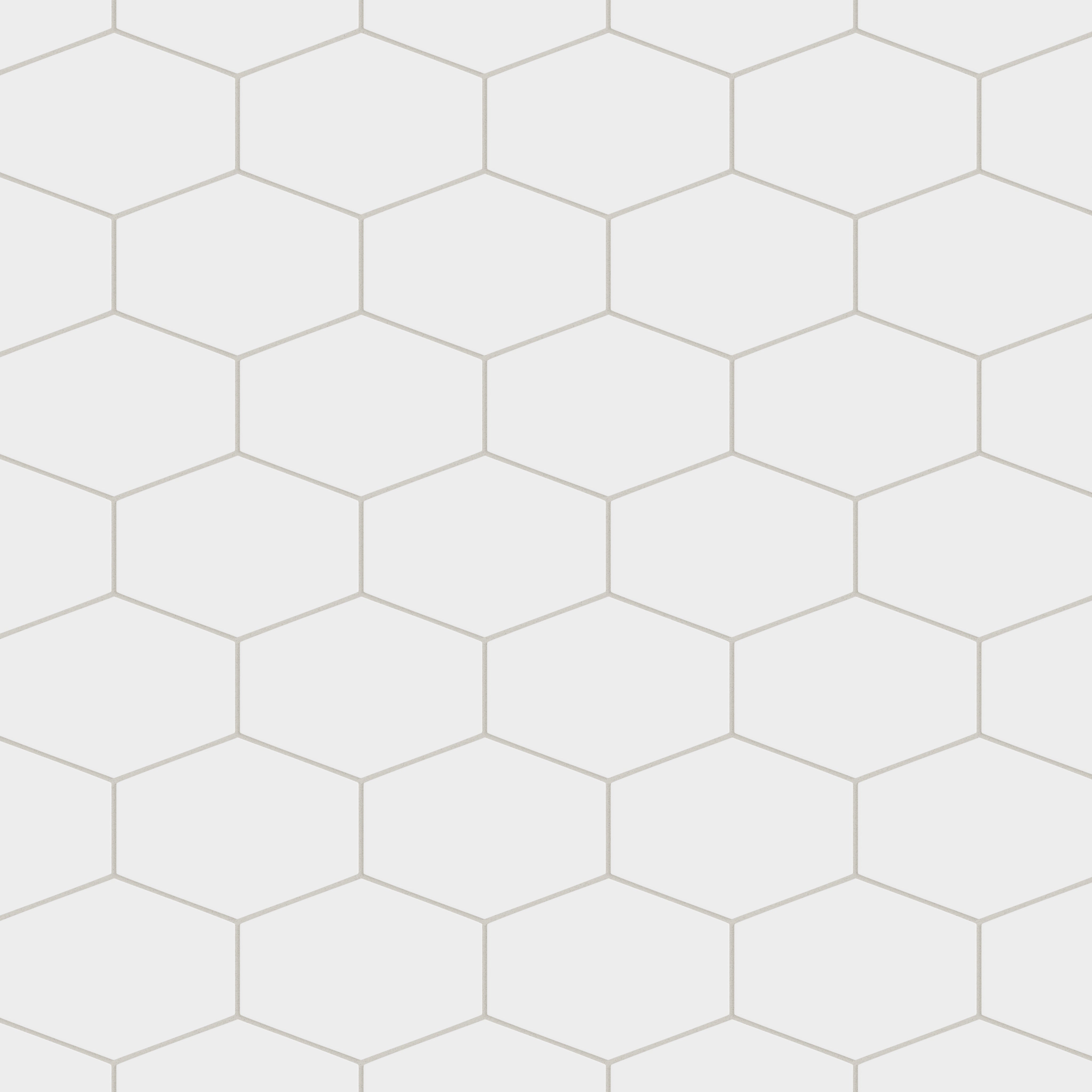 Elongated Hexagon Natural Press Ceramic Tile in Salt Creek Matte