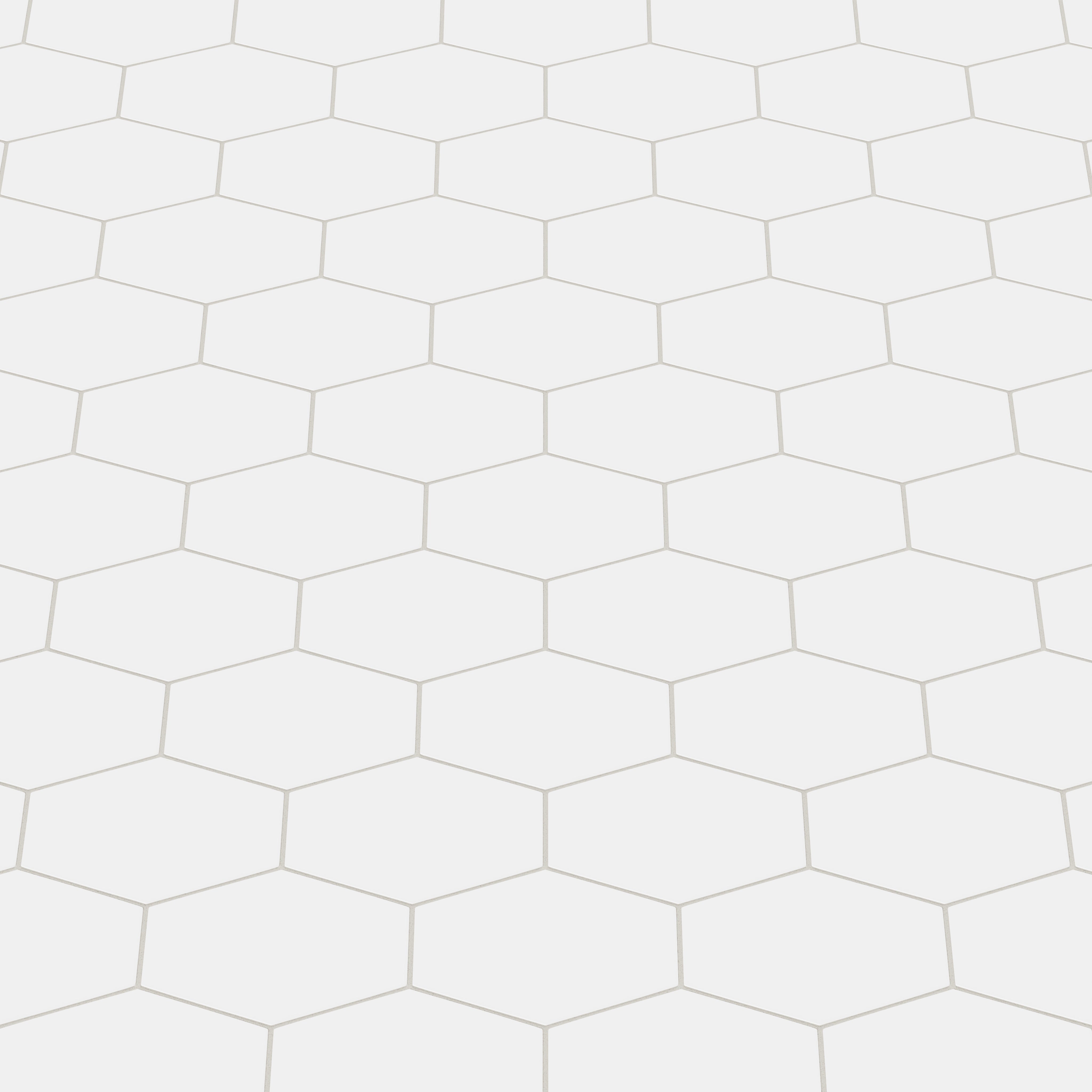 Elongated Hexagon Natural Press Ceramic Tile in Salt Creek Matte