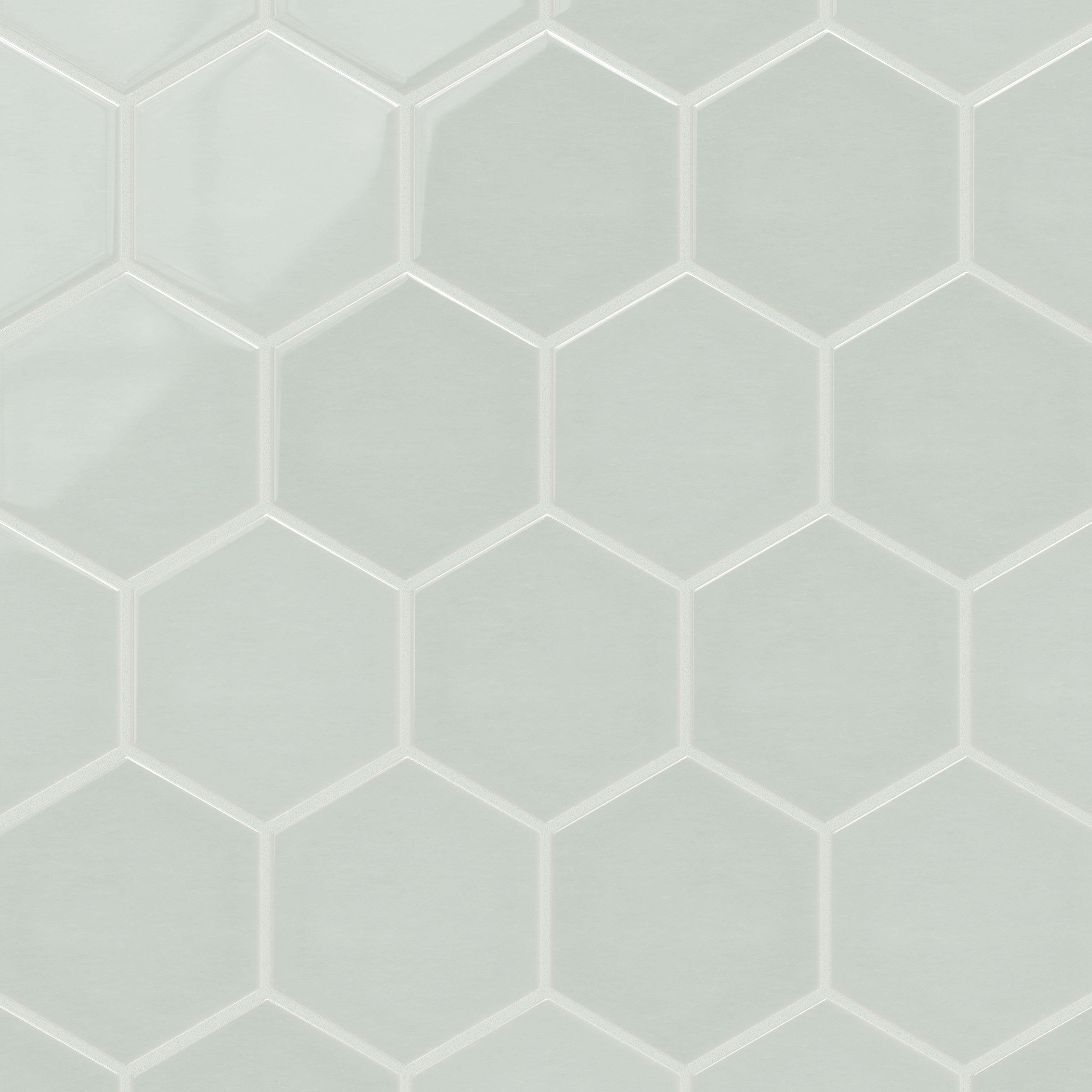 6" Hexagon Original Ceramic Tile in Salton Sea Gloss