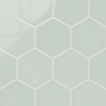 8" Hexagon Original Ceramic Tile in Salton Sea Gloss