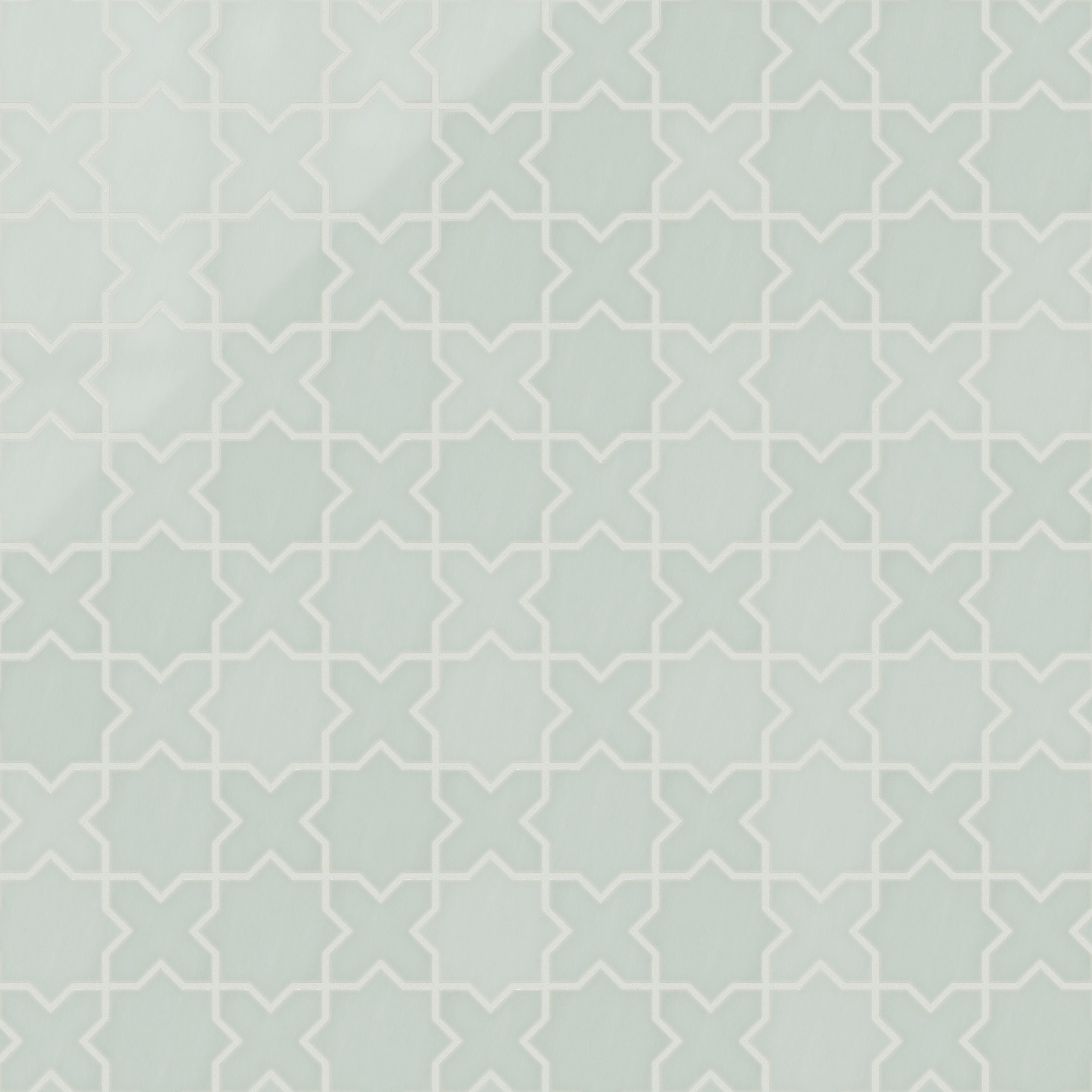 Mini Star & Cross Original Ceramic Tile in Salton Sea Gloss