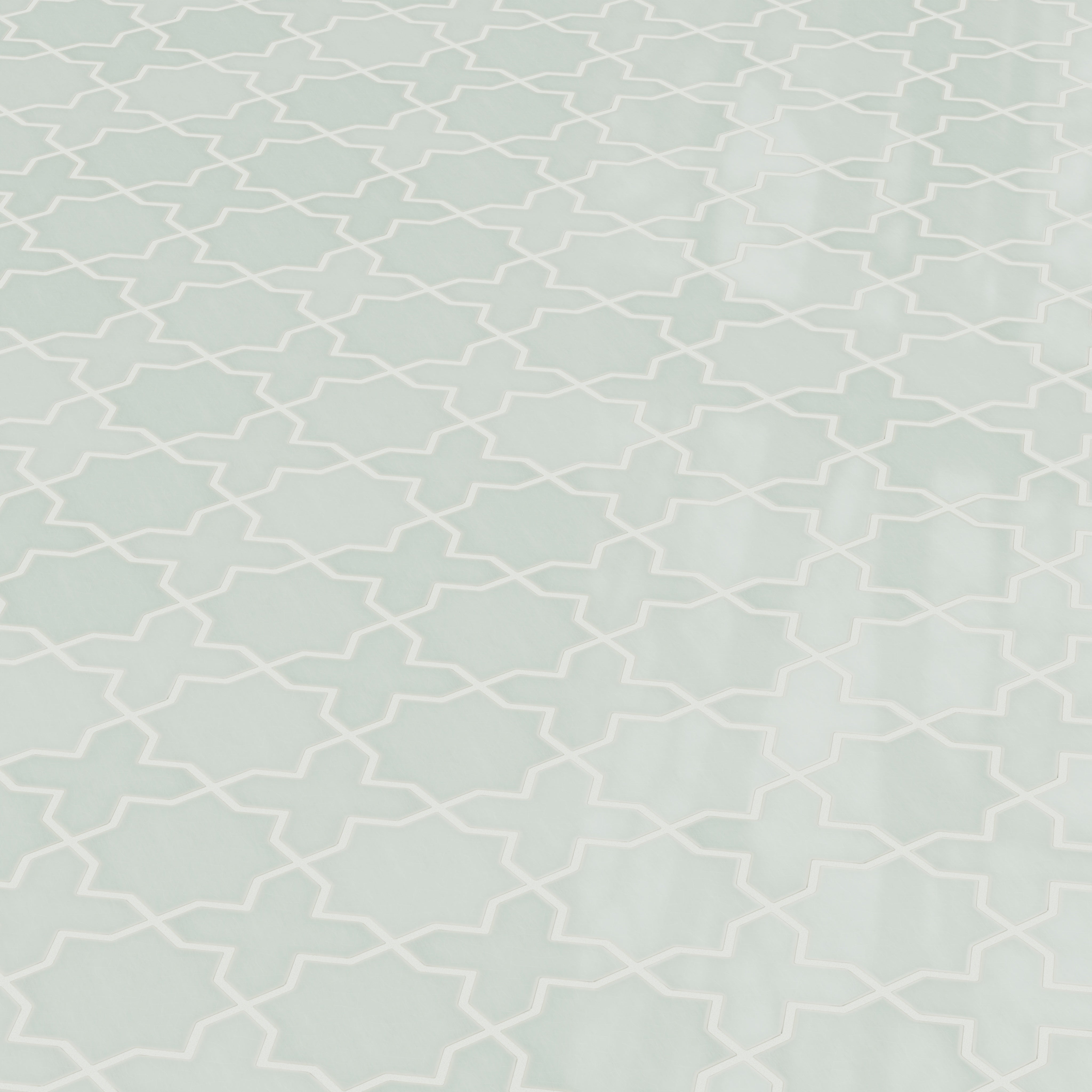 Mini Star & Cross Original Ceramic Tile in Salton Sea Gloss