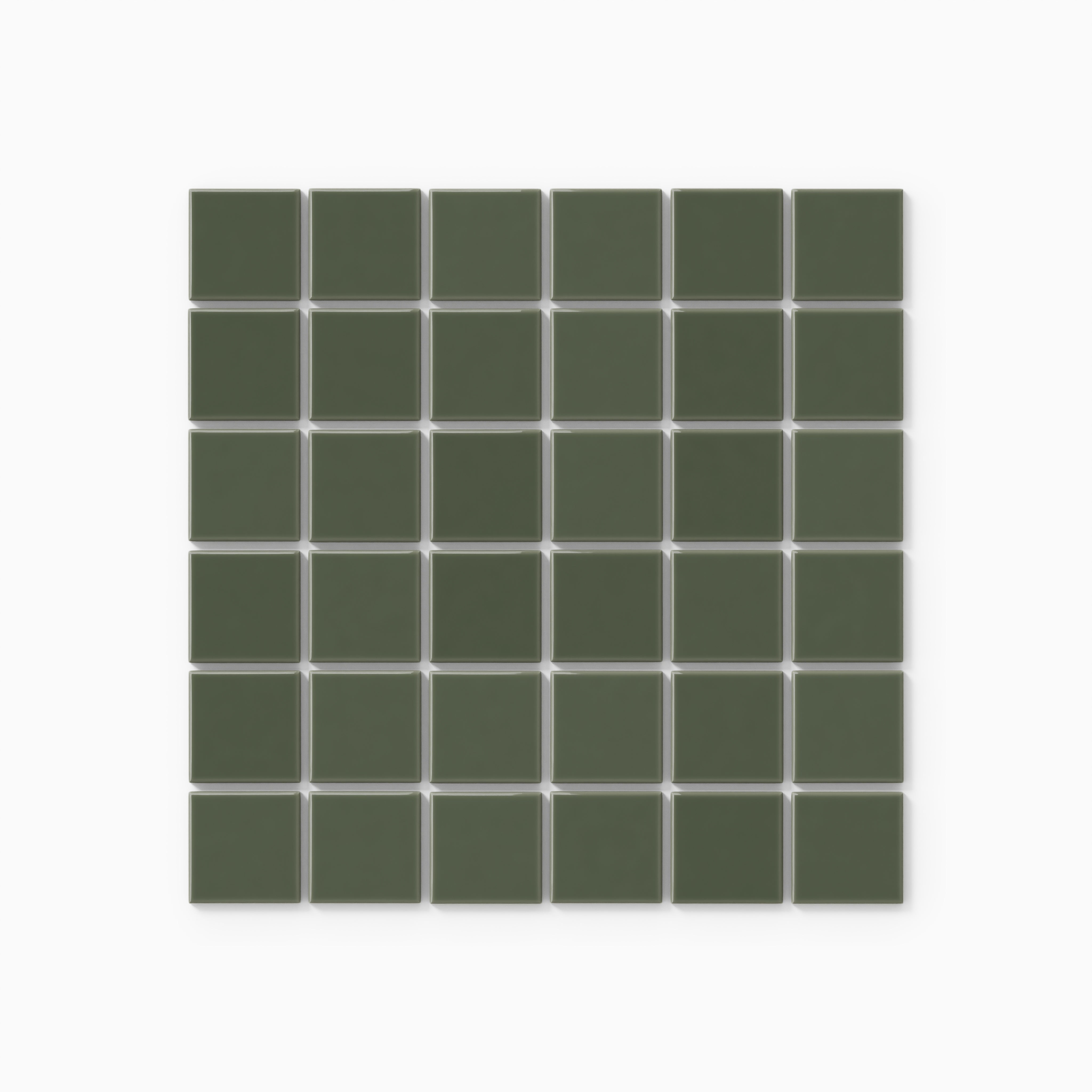 2x2 Straight Set Sheeted Natural Press Ceramic Mosaic Tile in San Juan Gloss