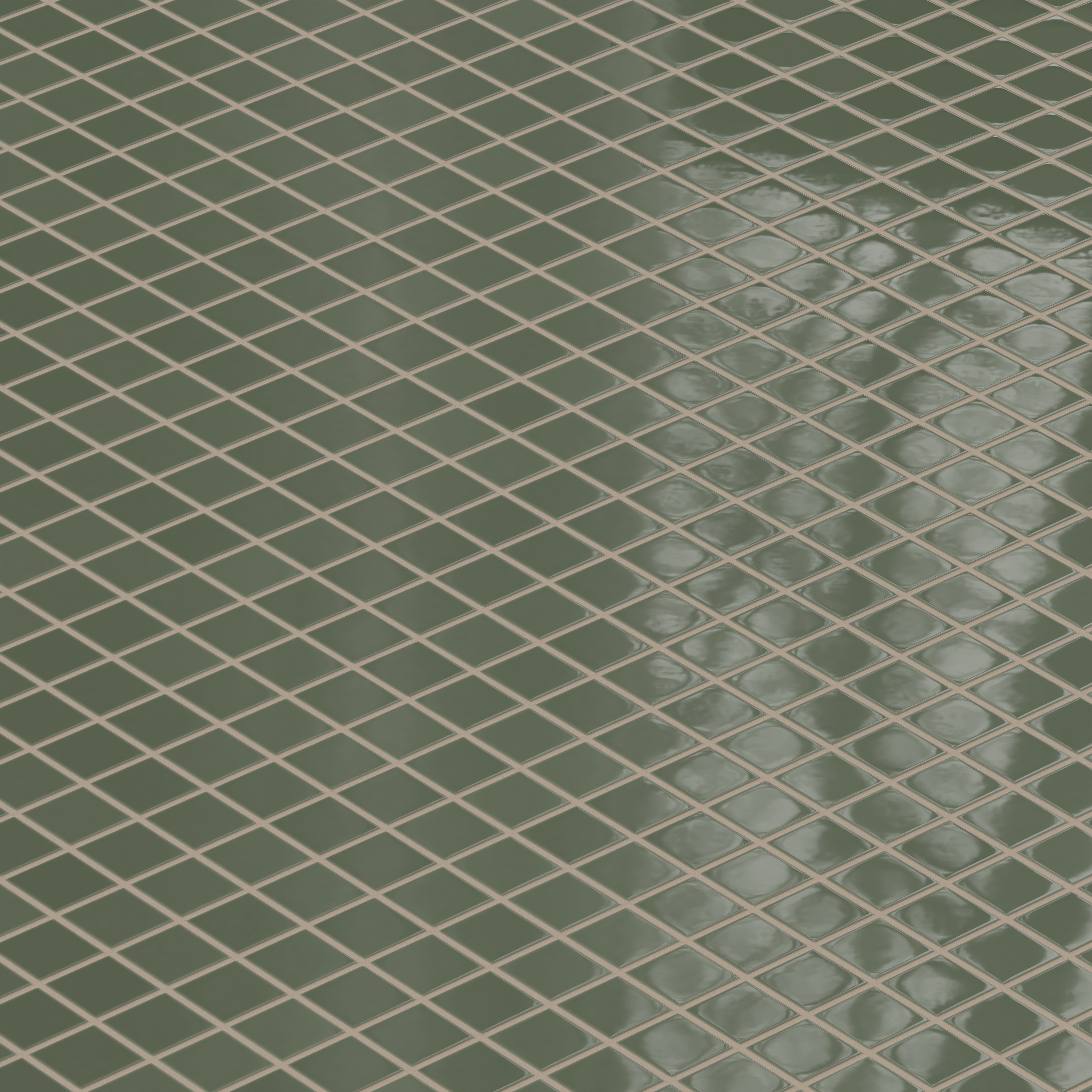 2x2 Straight Set Sheeted Natural Press Ceramic Mosaic Tile in San Juan Gloss