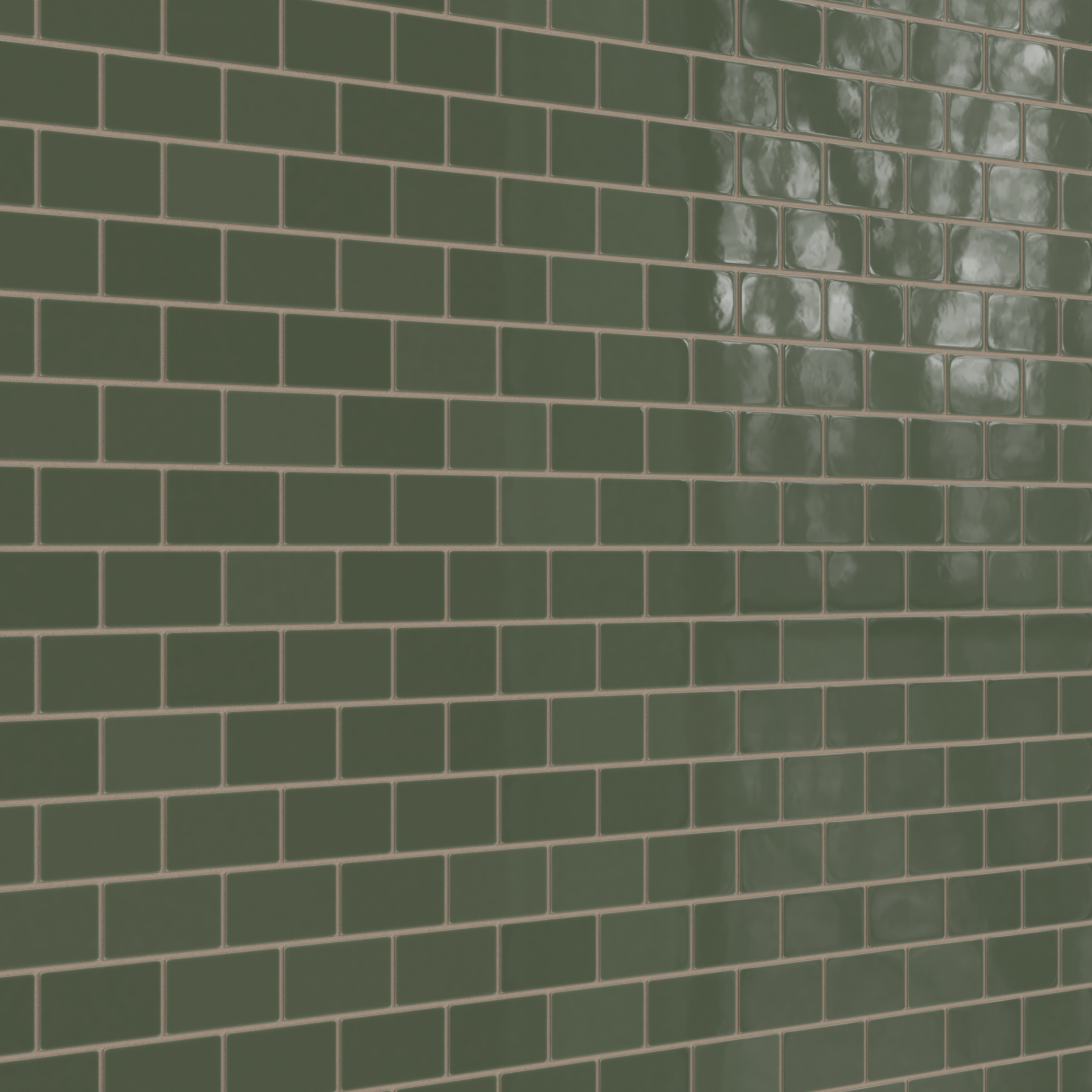 2x4 Half Offset Sheeted Natural Press Ceramic Mosaic Tile in San Juan Gloss