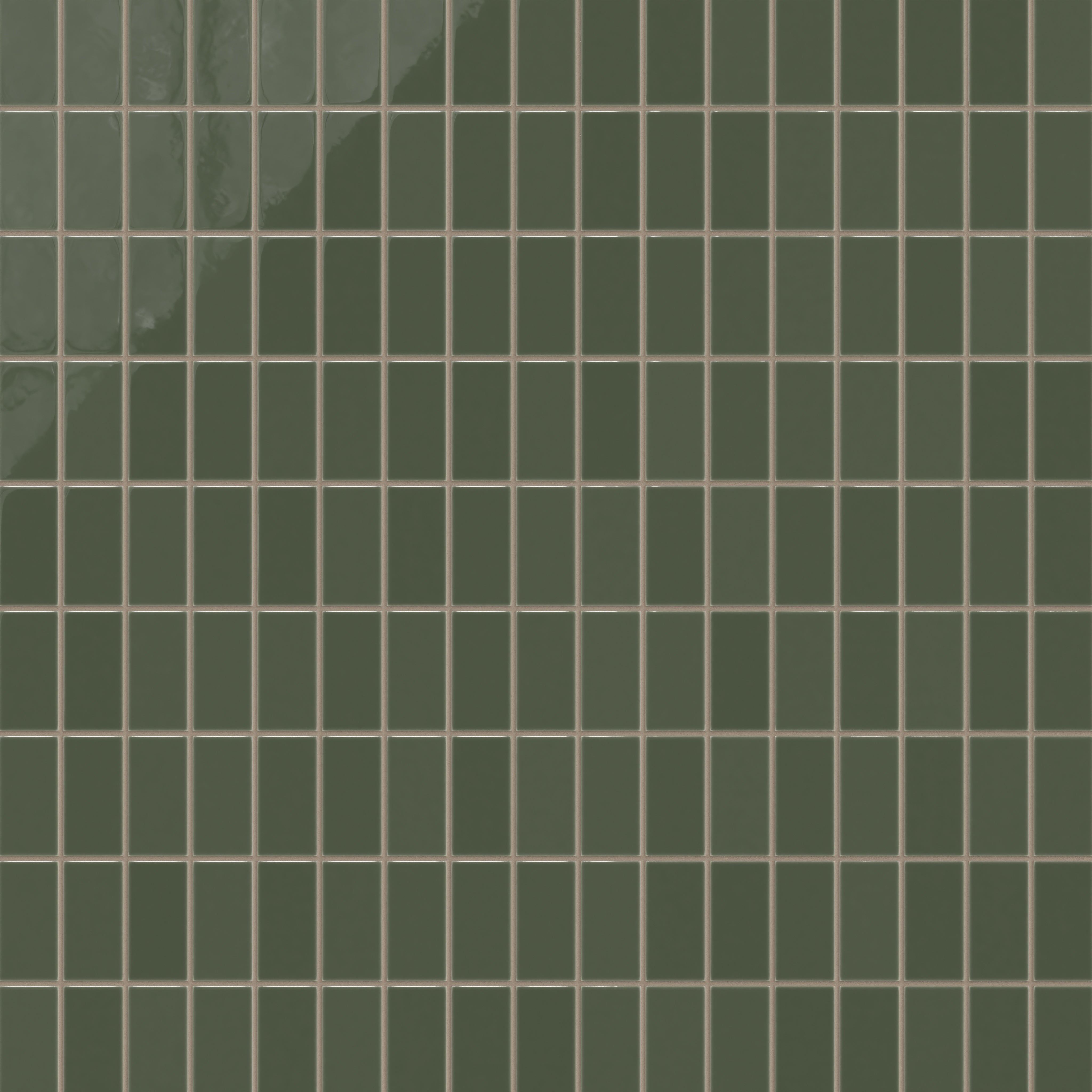 2x4 Straight Set Sheeted Natural Press Ceramic Mosaic Tile in San Juan Gloss