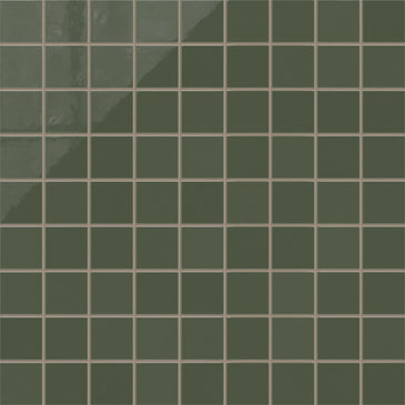 3x3 Straight Set Sheeted Natural Press Ceramic Mosaic Tile in San Juan Gloss