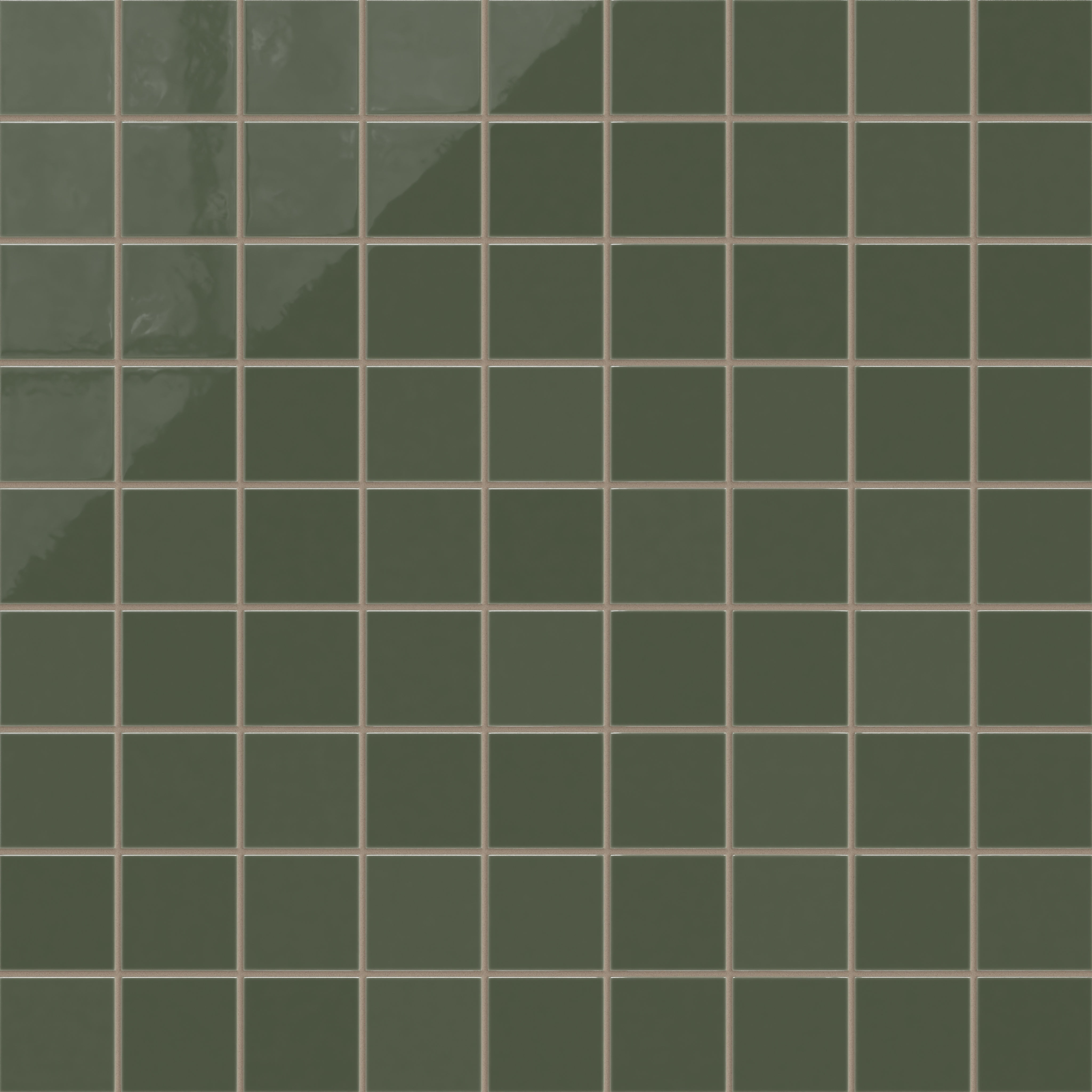 3x3 Straight Set Sheeted Natural Press Ceramic Mosaic Tile in San Juan Gloss