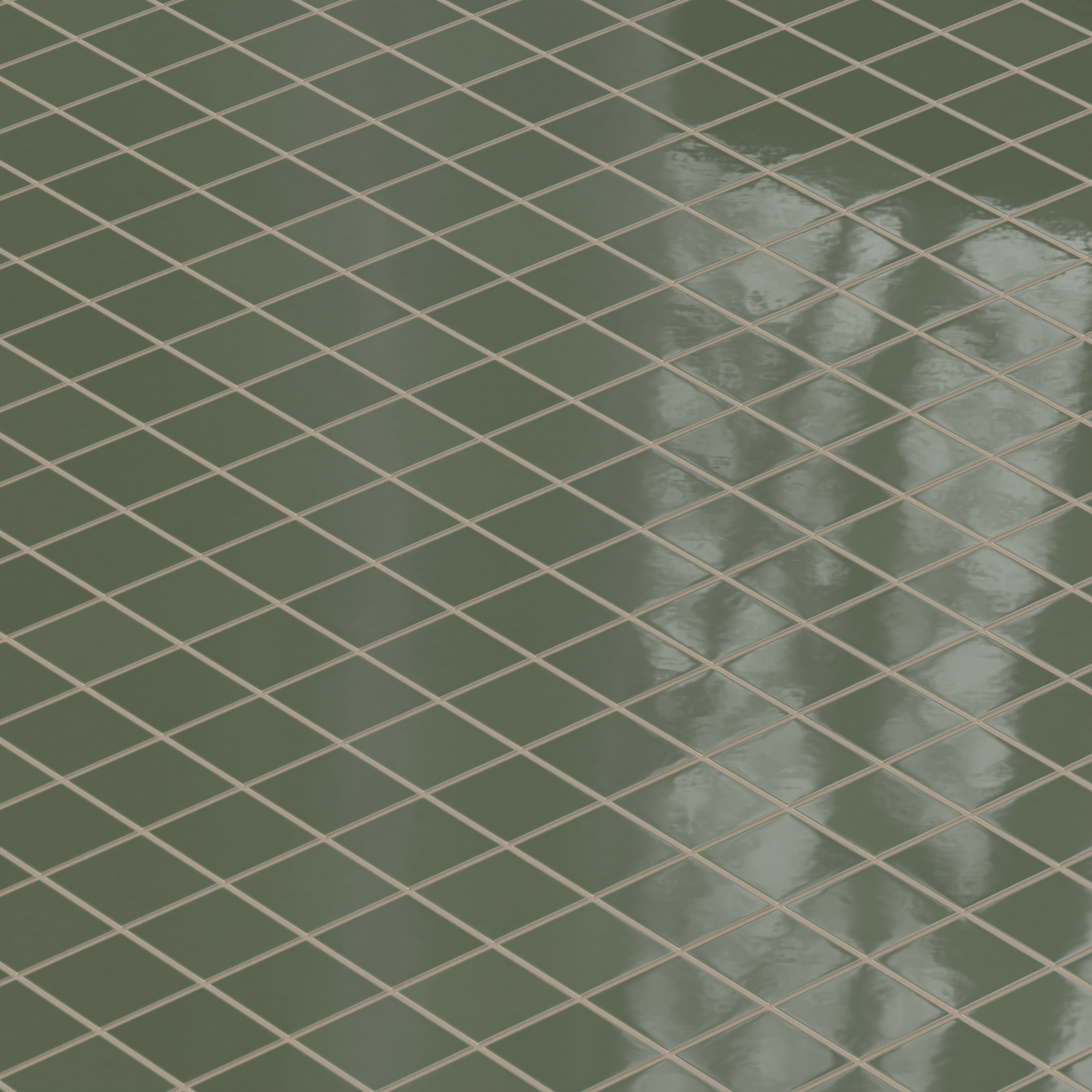 3x3 Straight Set Sheeted Natural Press Ceramic Mosaic Tile in San Juan Gloss