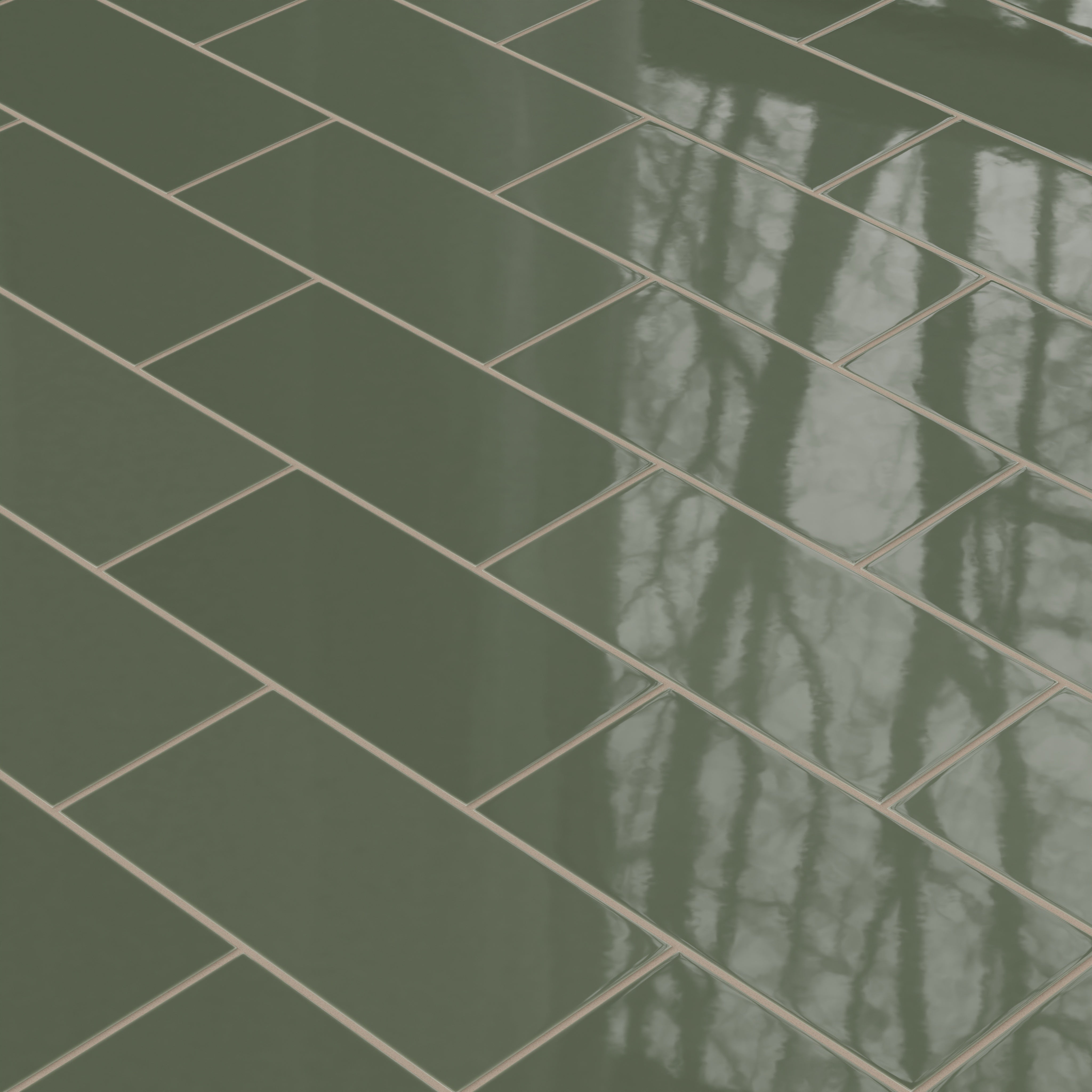 6x12 Natural Press Ceramic Tile in San Juan Gloss