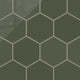 8" Hexagon Natural Press Ceramic Tile in San Juan Gloss