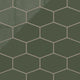 Elongated Hexagon Natural Press Ceramic Tile in San Juan Gloss