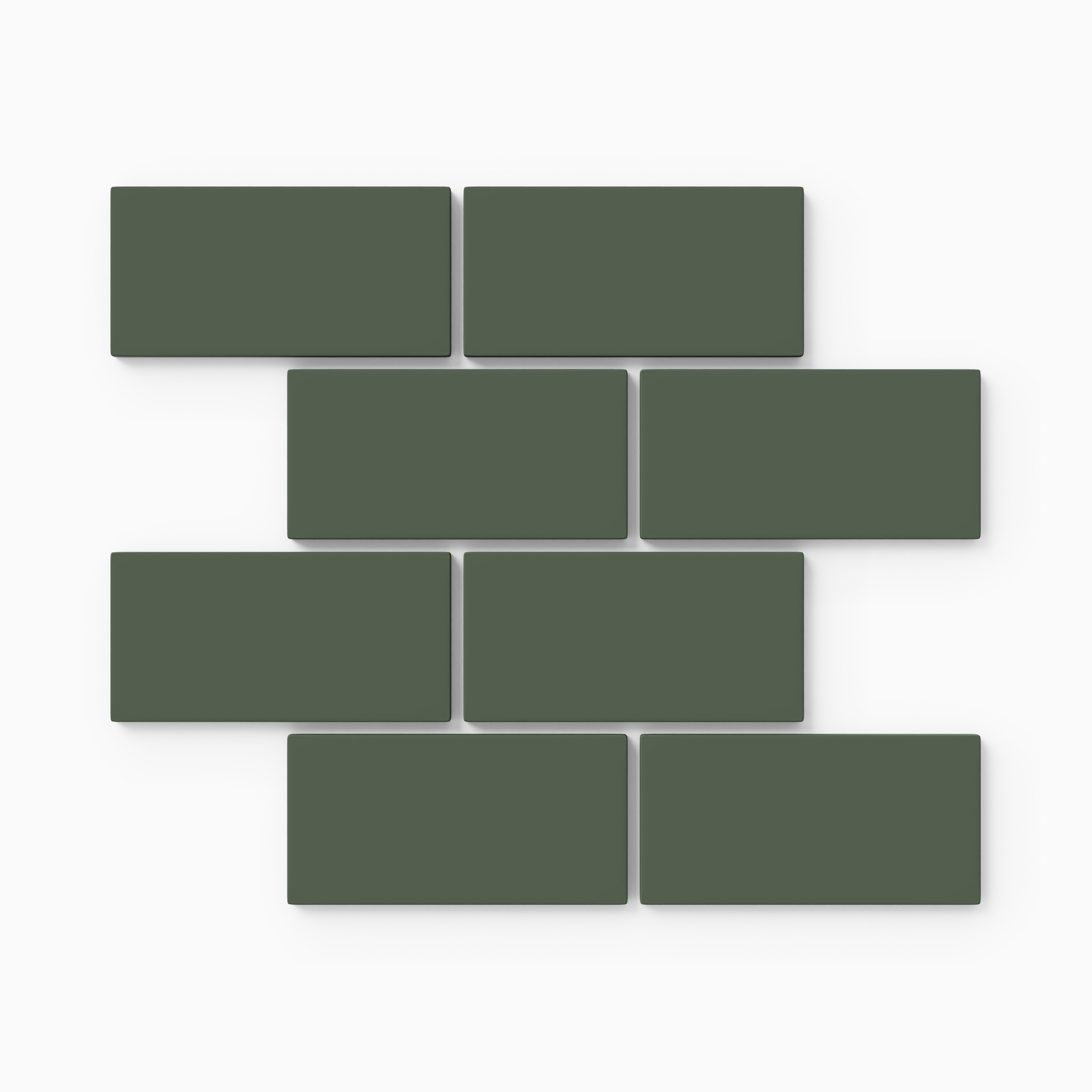 2x4 Half Offset Sheeted Natural Press Ceramic Mosaic Tile in San Juan Matte