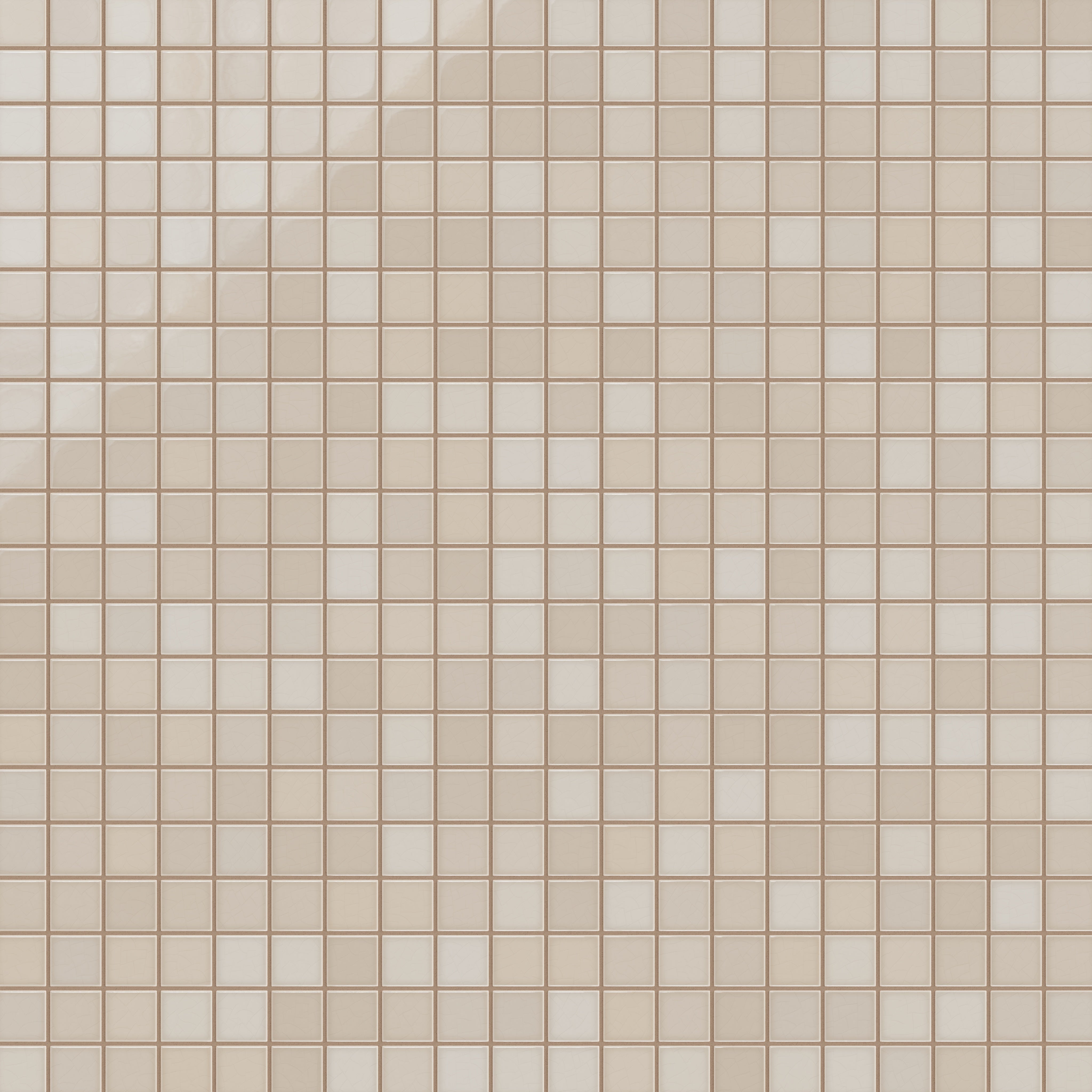 2x2 Straight Set Sheeted Original Ceramic Mosaic Tile in Sand Dune Gloss