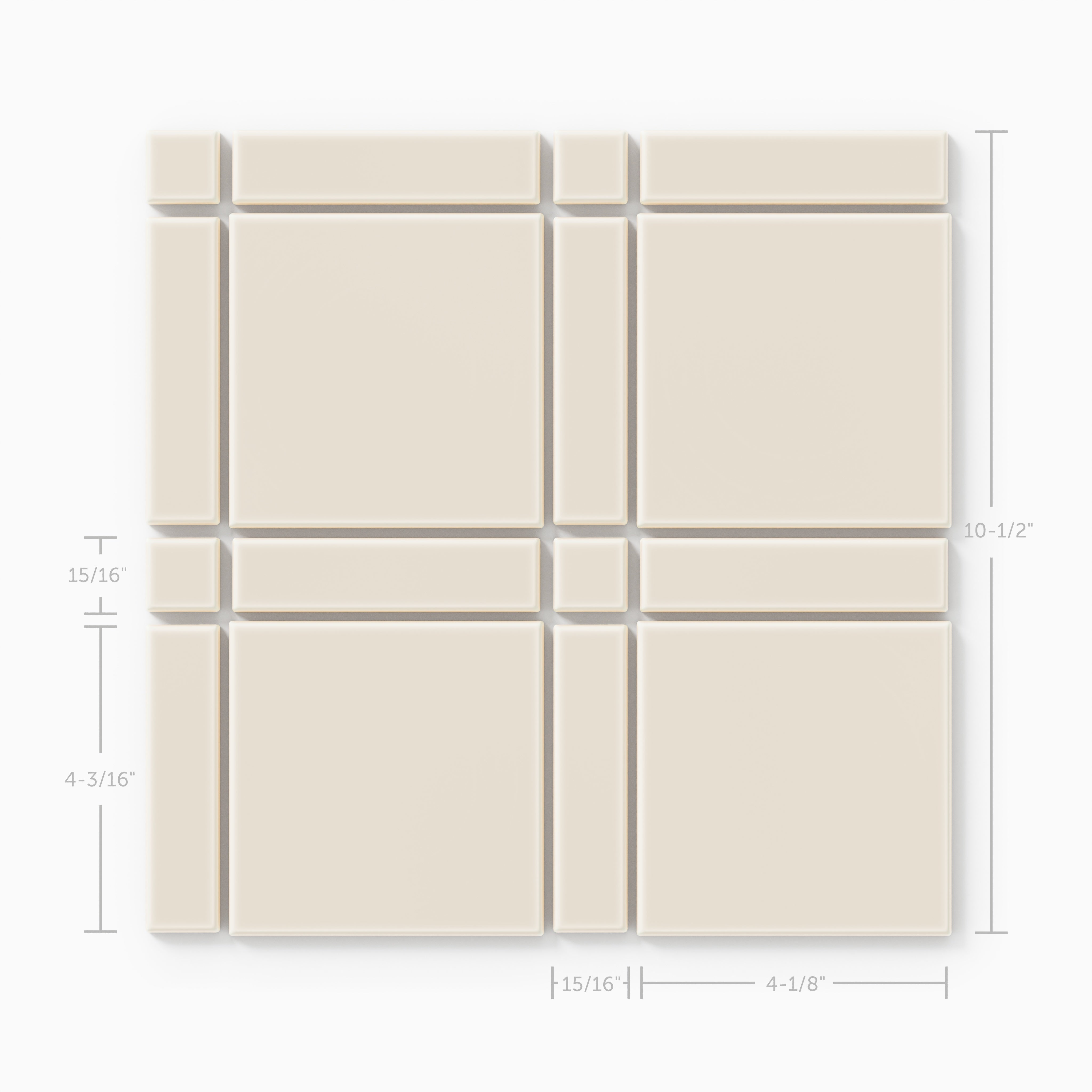 Lattice Sheeted Original Ceramic Tile in Sand Dune Matte