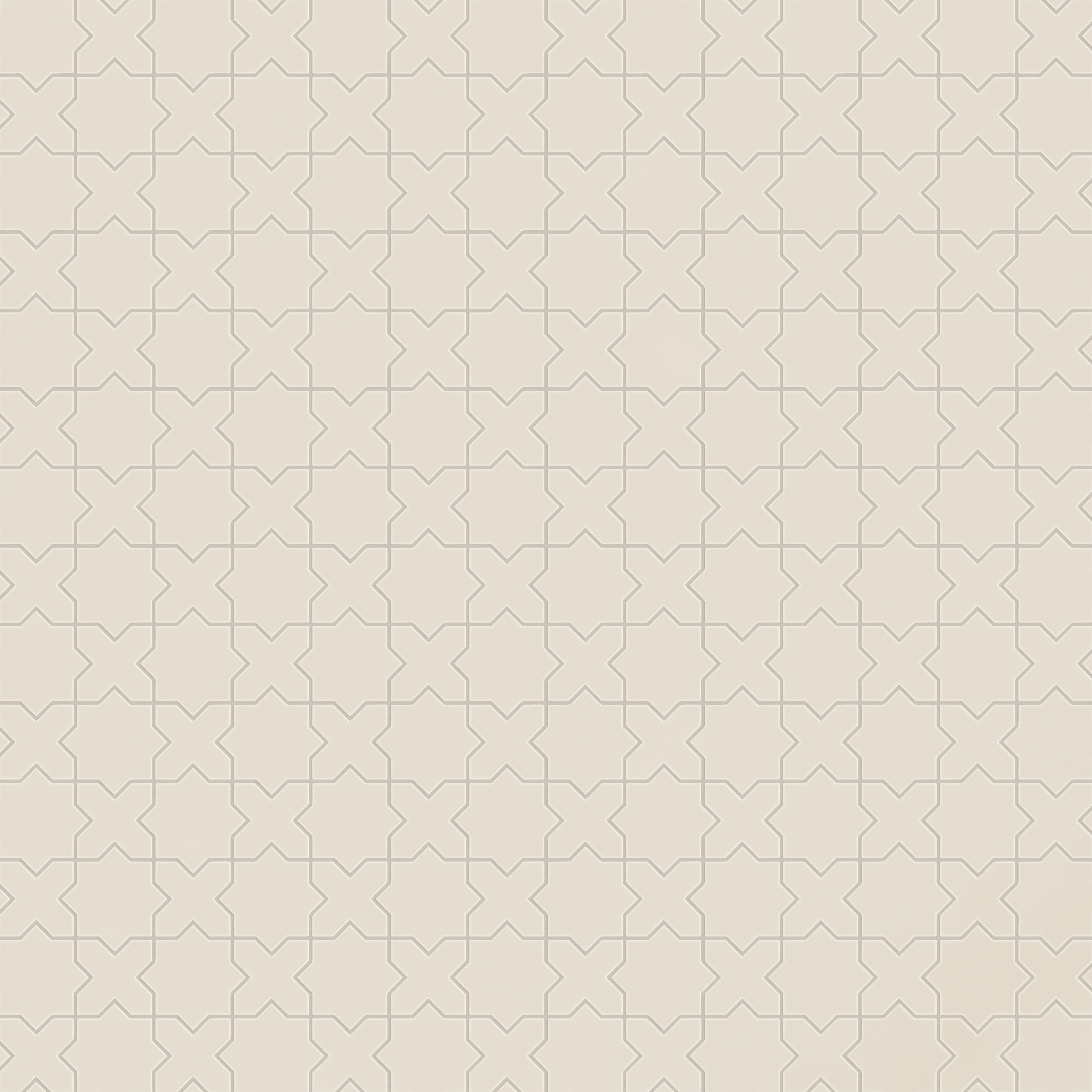Mini Star & Cross Original Ceramic Tile in Sand Dune Matte