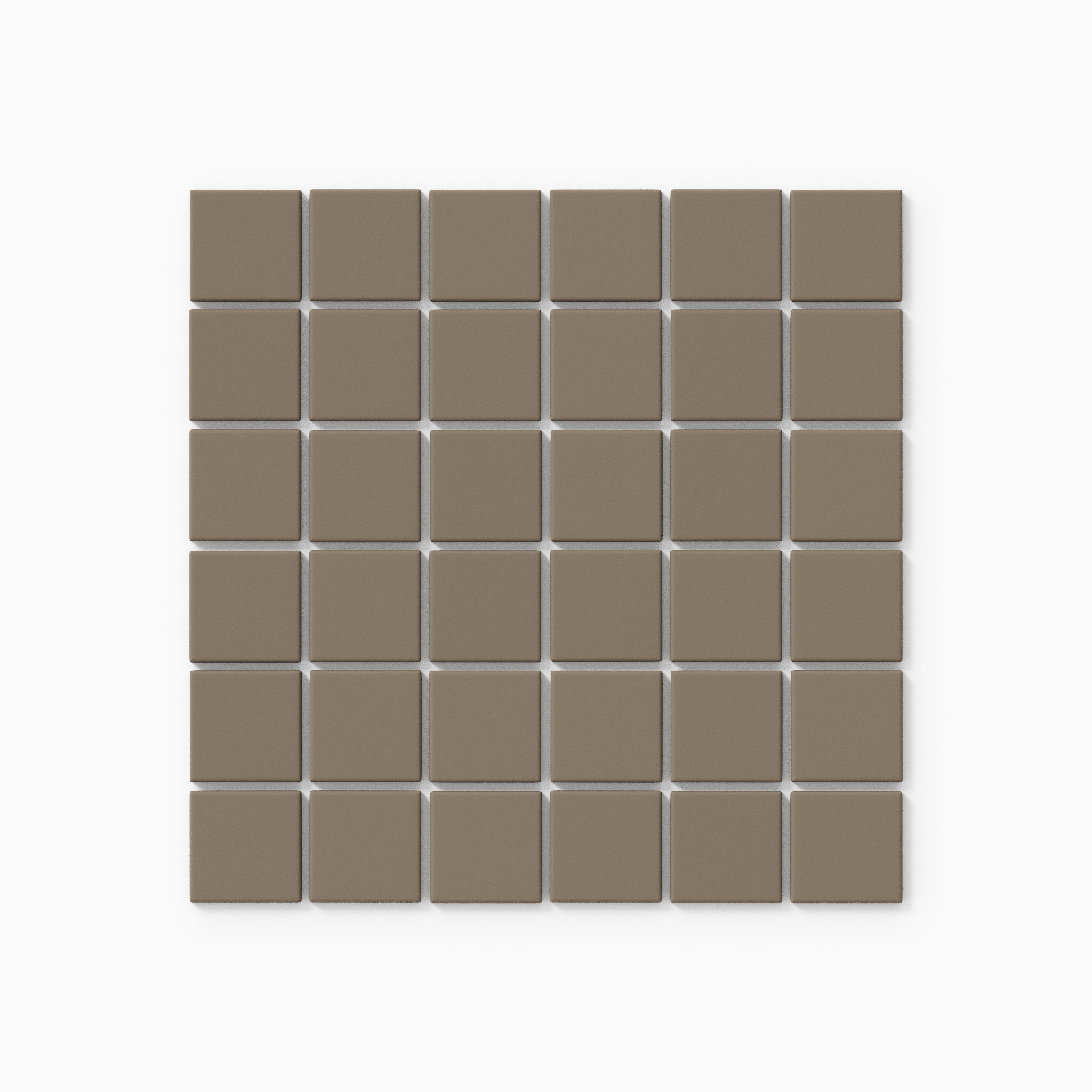 2x2 Straight Set Sheeted Original Ceramic Mosaic Tile in Sandstone Matte