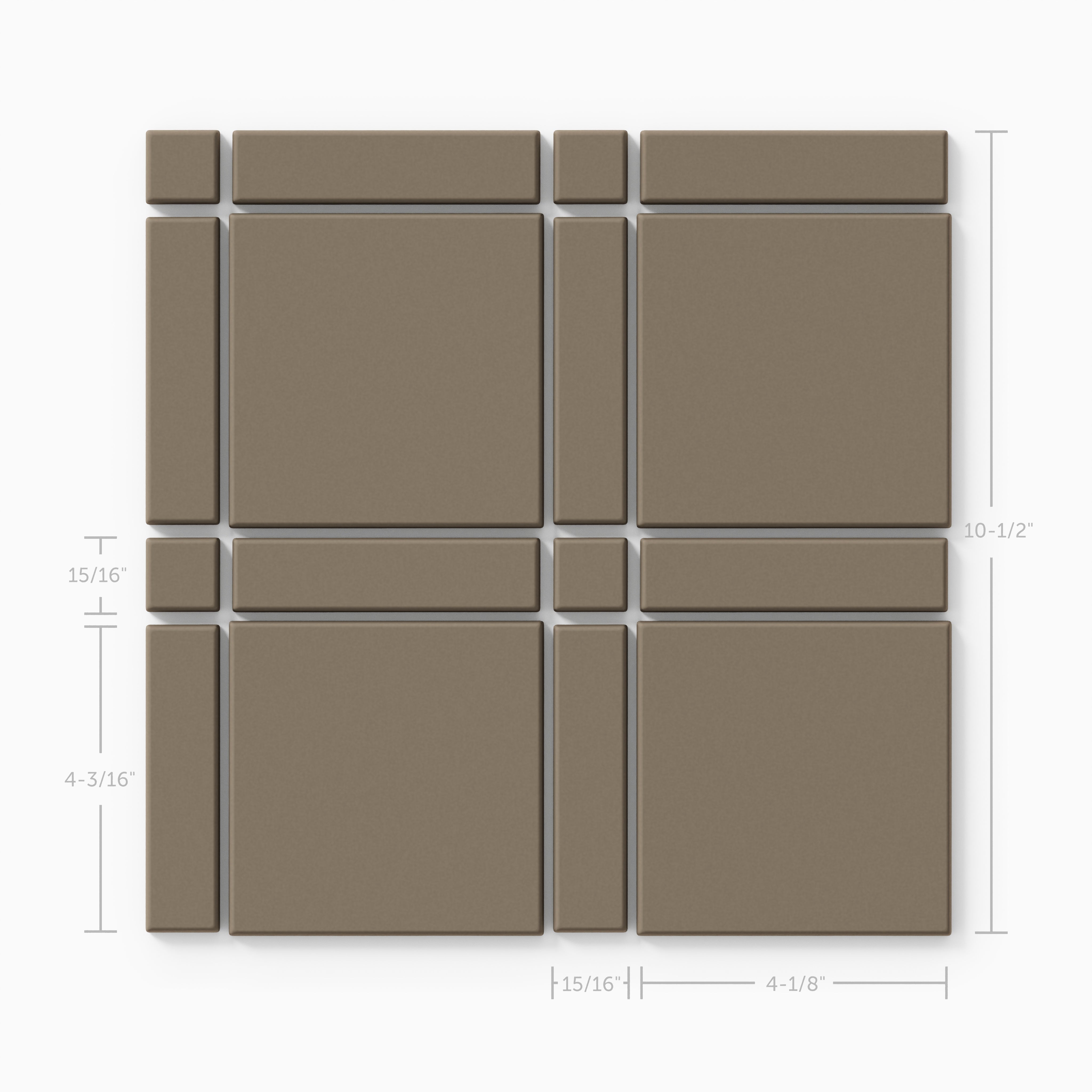 Lattice Sheeted Original Ceramic Tile in Sandstone Matte