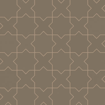 Mini Star & Cross Original Ceramic Tile in Sandstone Matte