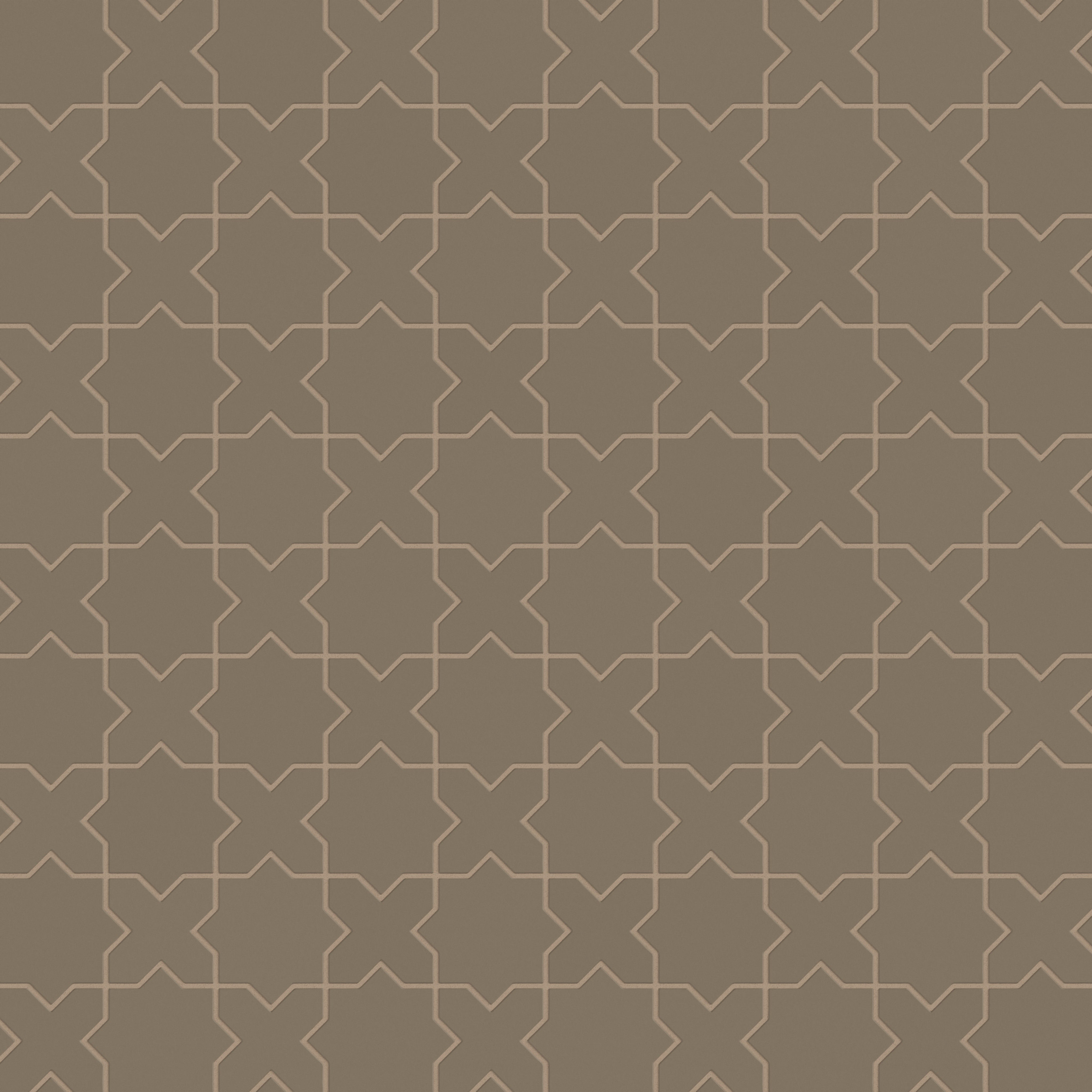 Mini Star & Cross Original Ceramic Tile in Sandstone Matte