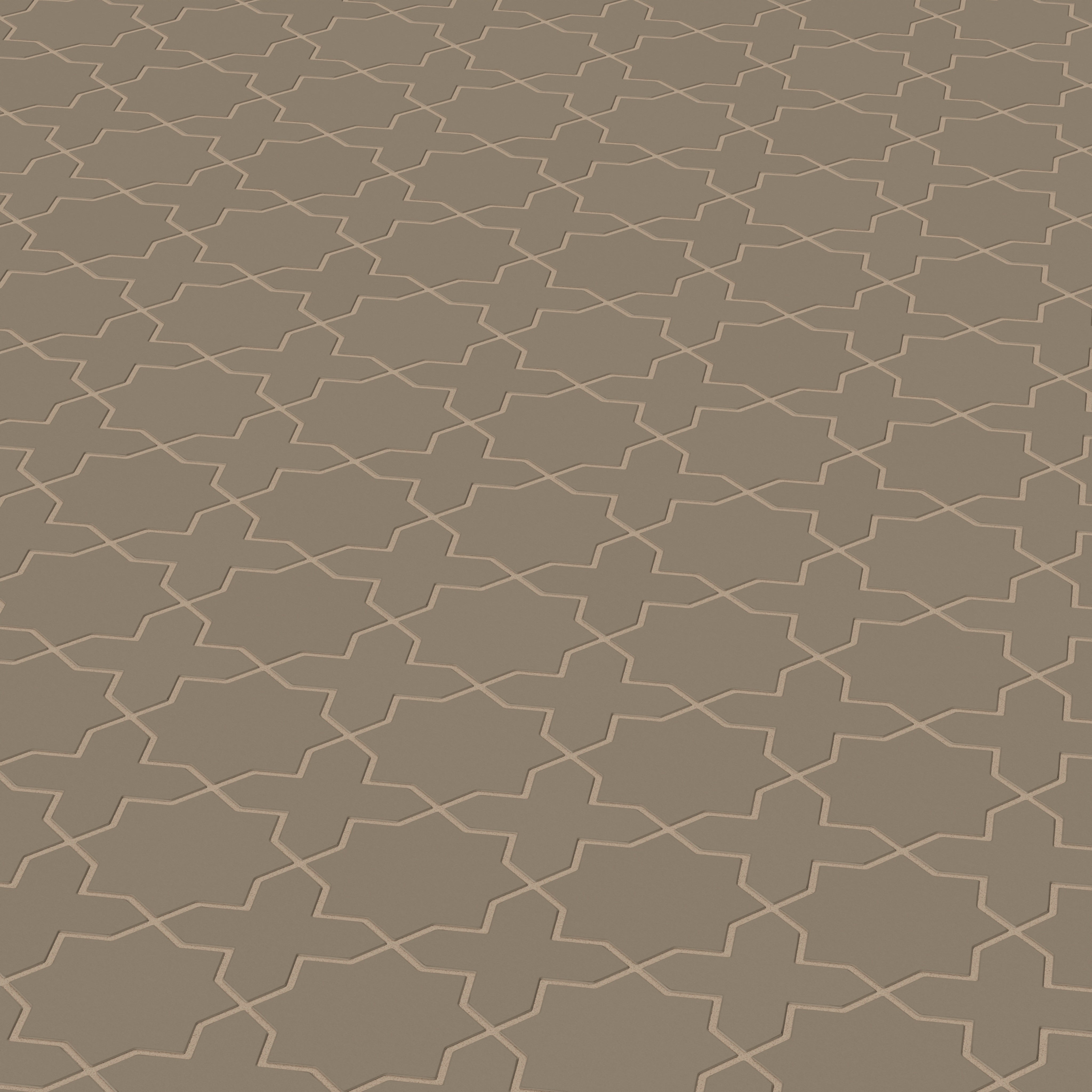 Mini Star & Cross Original Ceramic Tile in Sandstone Matte