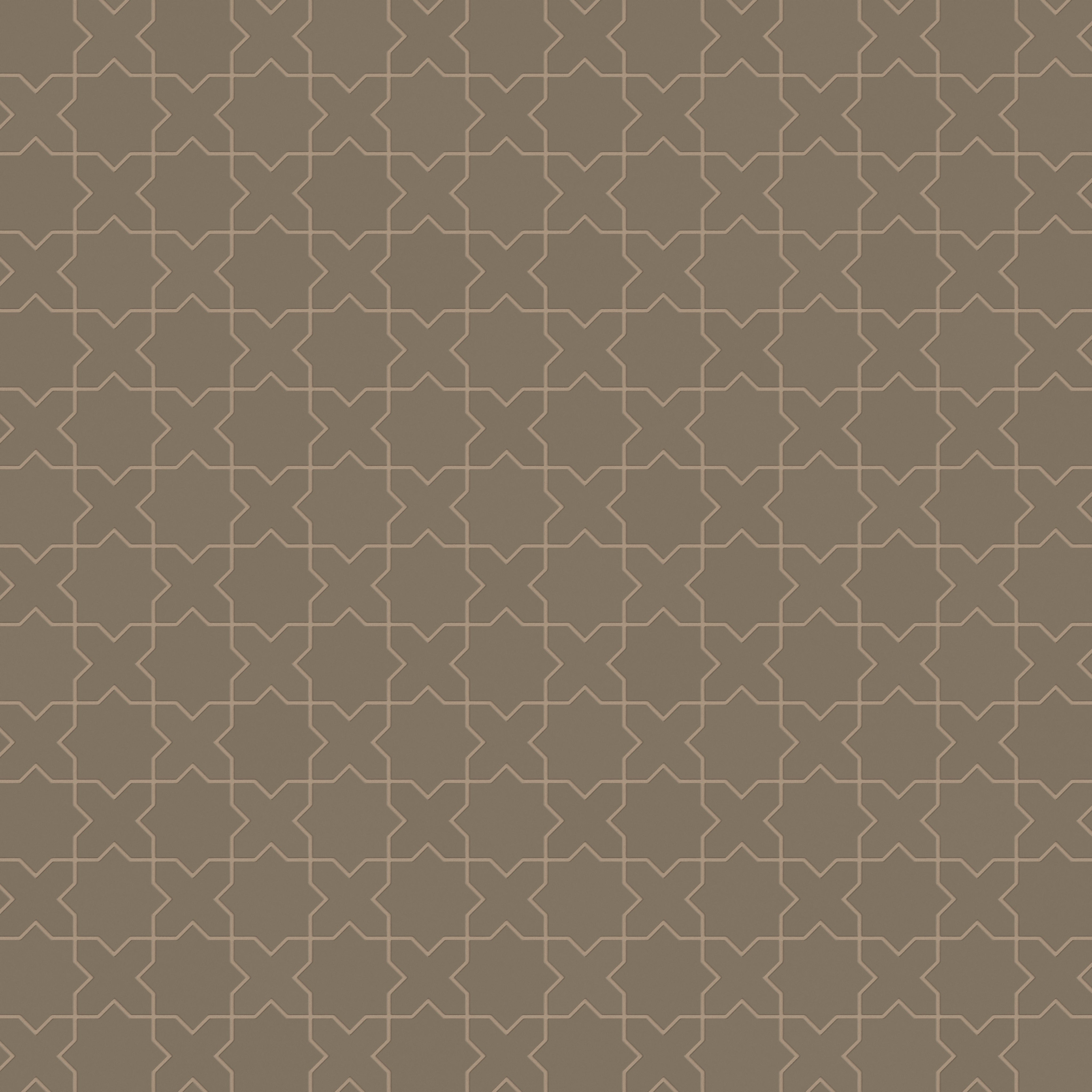Mini Star & Cross Original Ceramic Tile in Sandstone Matte