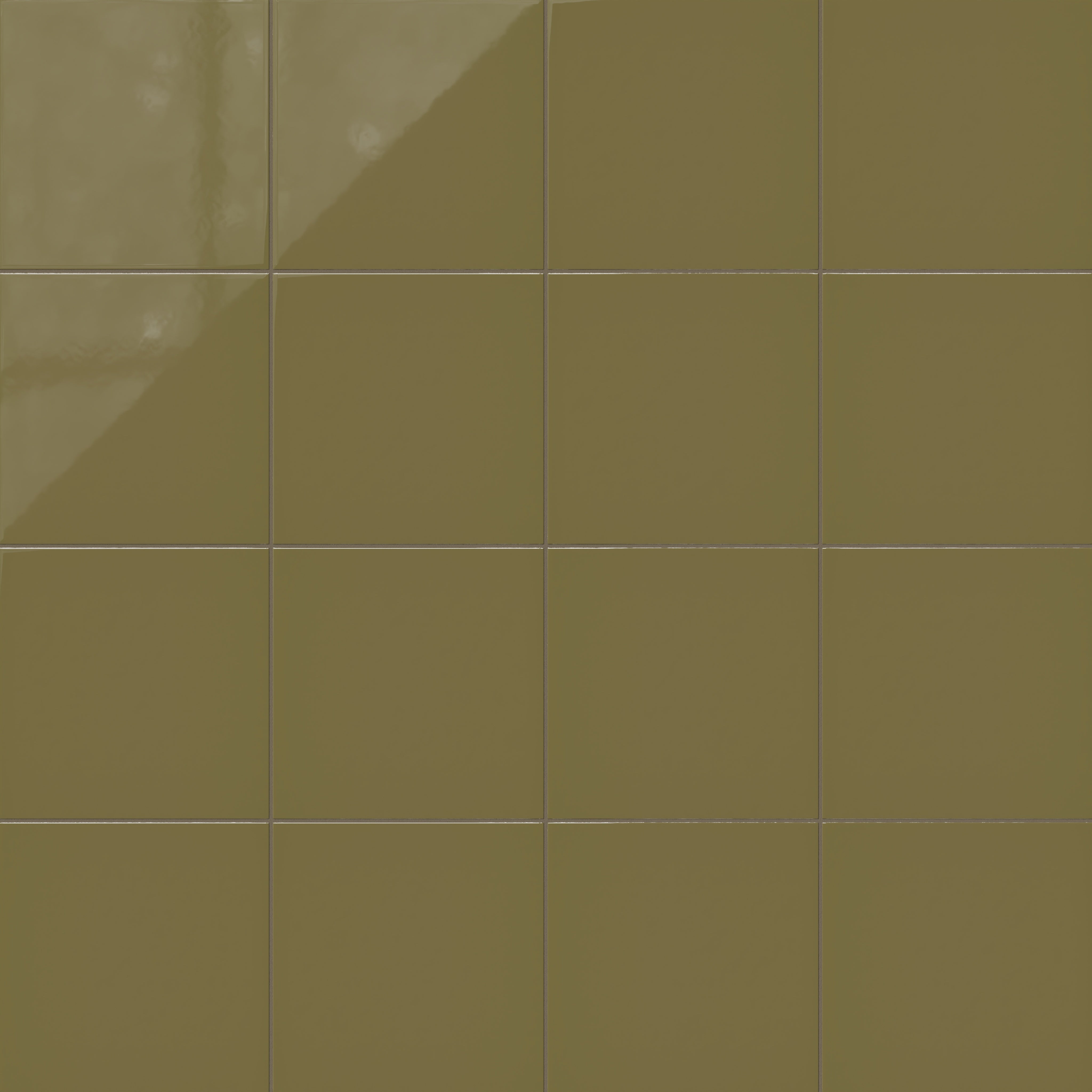 12x12 Natural Press Ceramic Tile in Sap Green Gloss