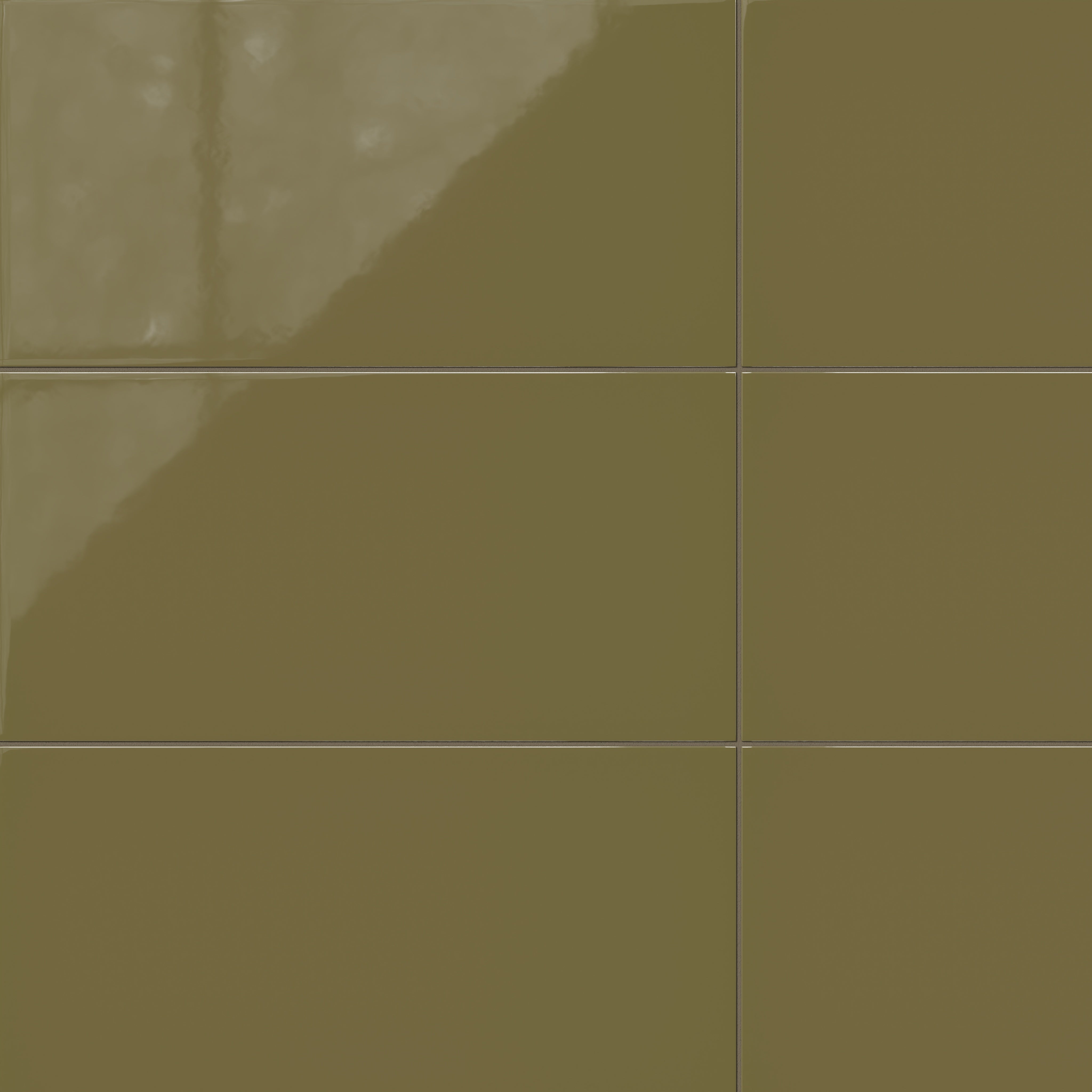 12x24 Natural Press Ceramic Tile in Sap Green Gloss