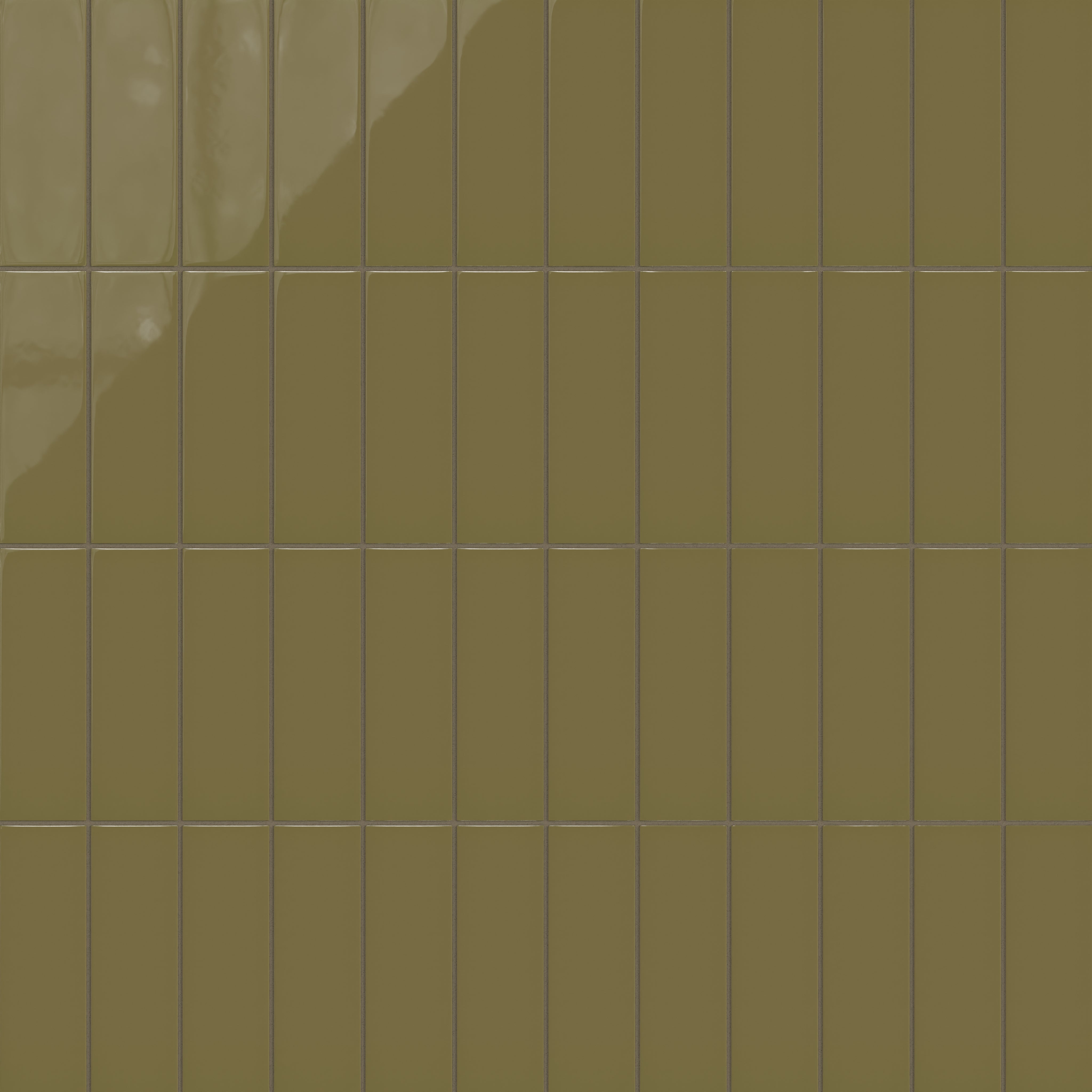3x9 Natural Press Ceramic Tile in Sap Green Gloss