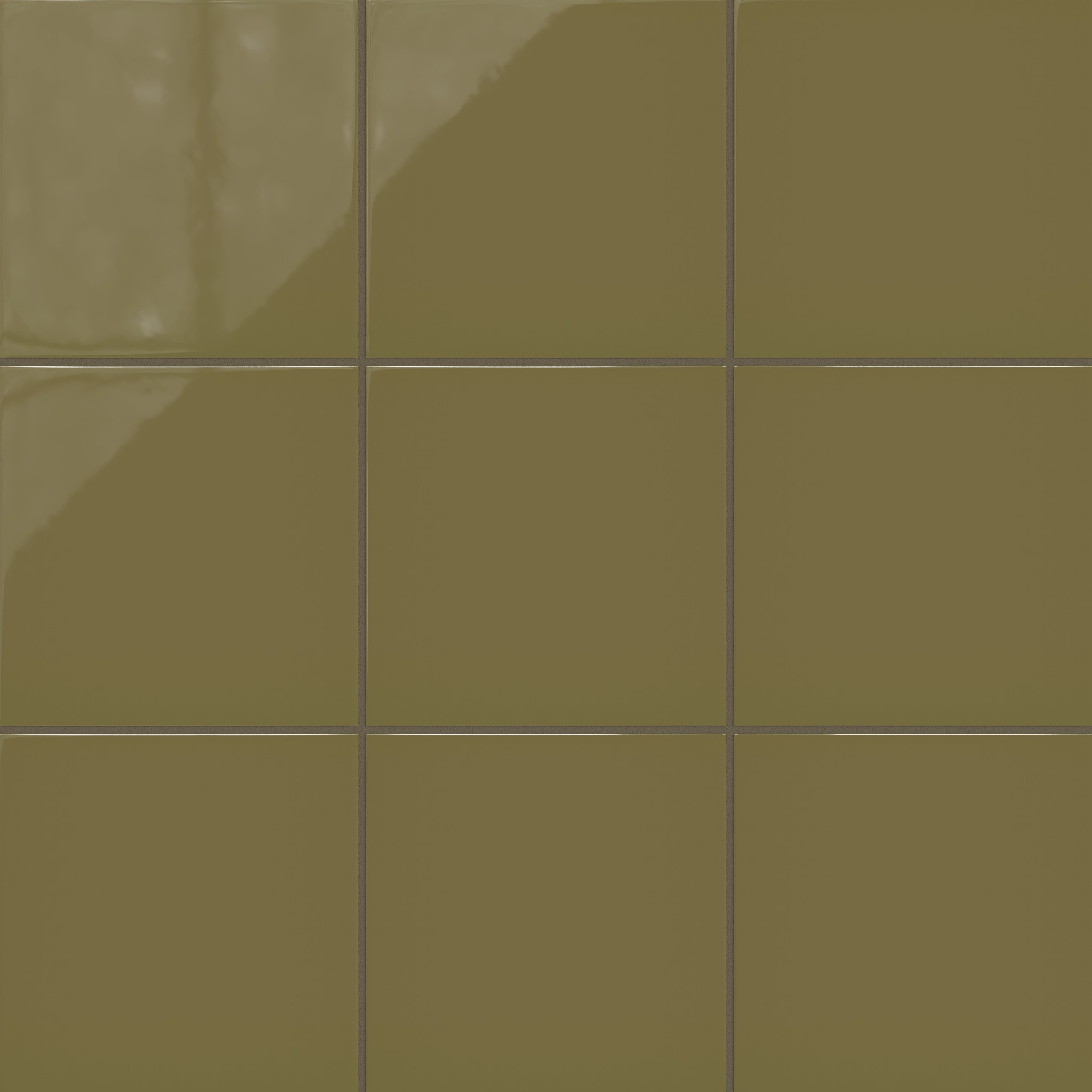 8x8 Natural Press Ceramic Tile in Sap Green Gloss