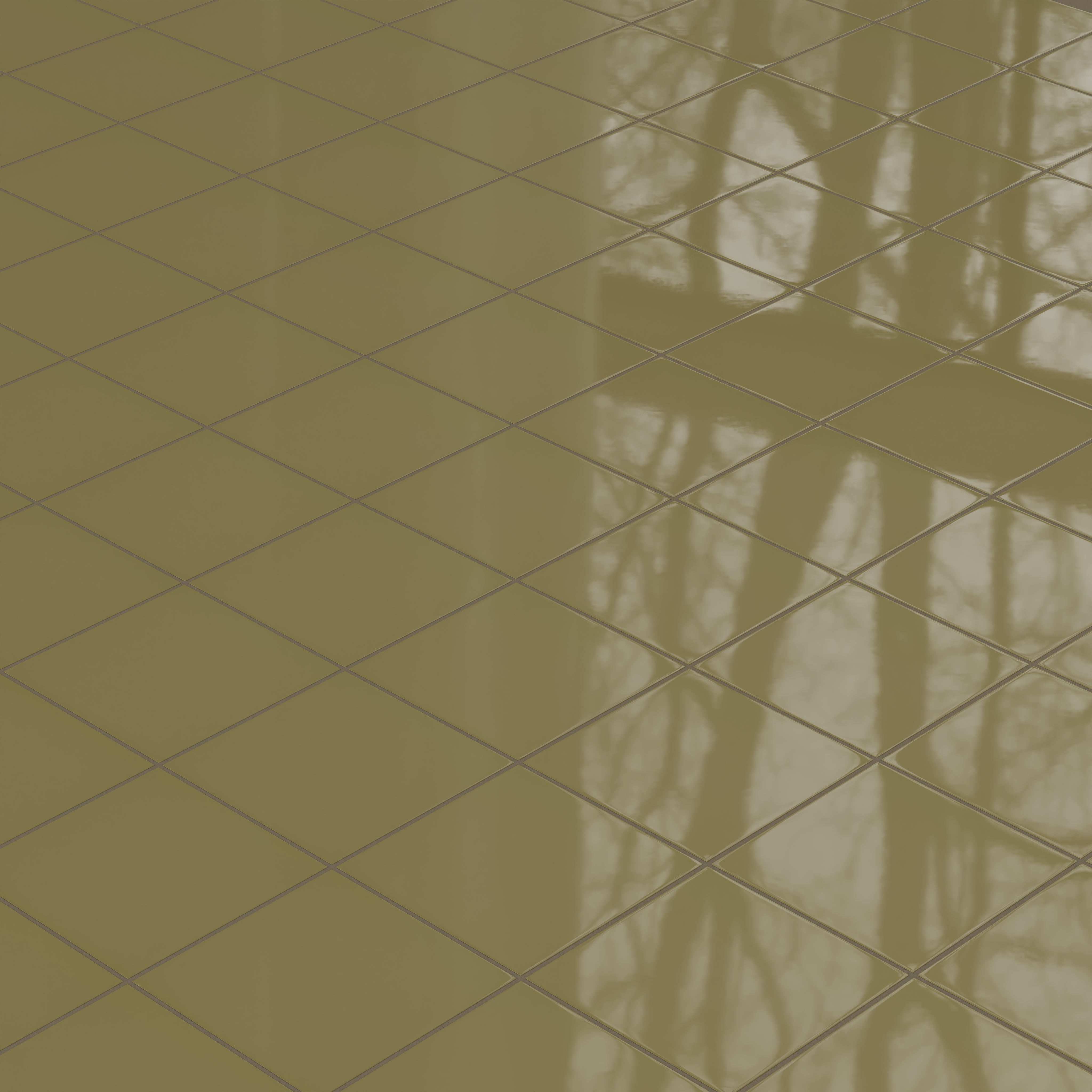 8x8 Natural Press Ceramic Tile in Sap Green Gloss