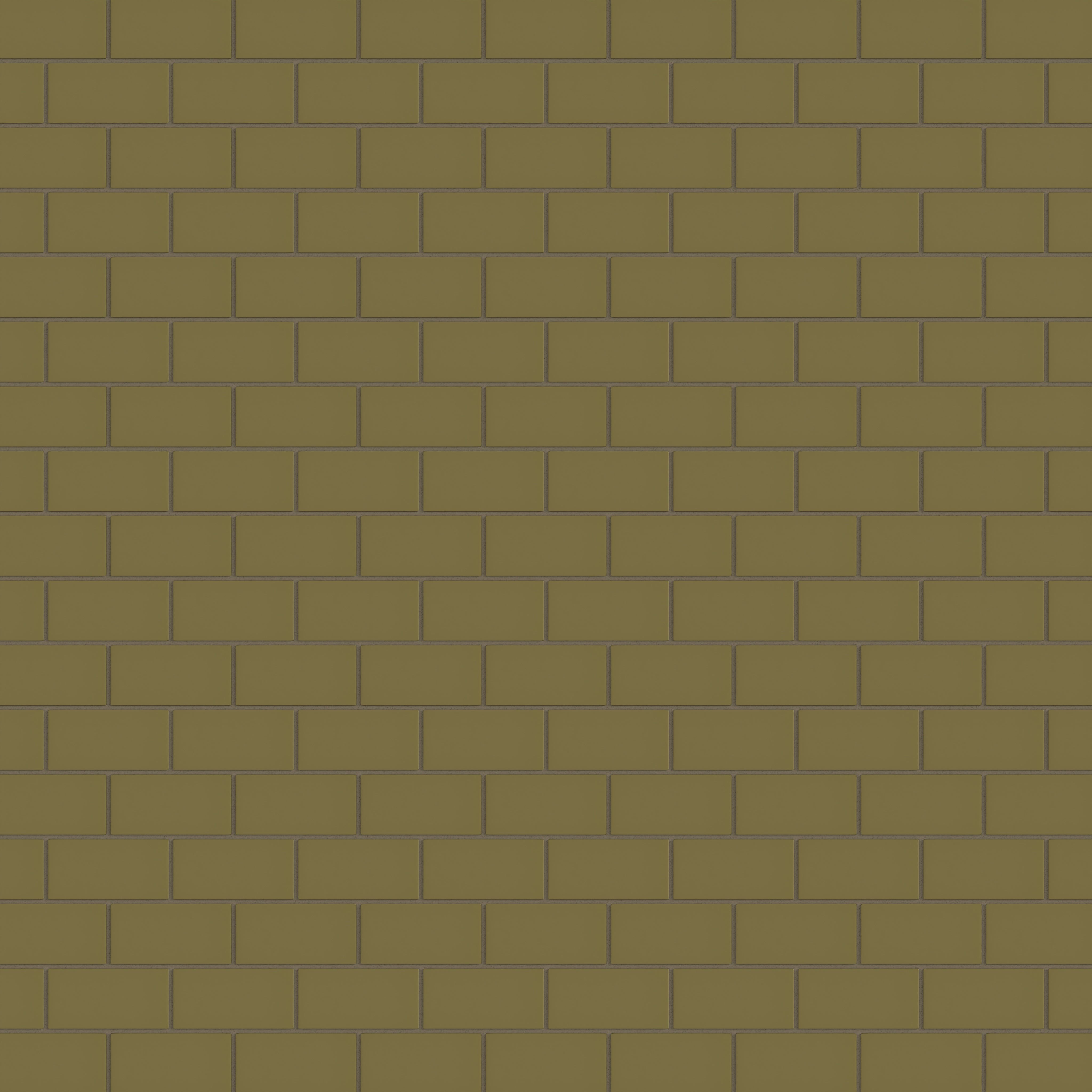 2x4 Half Offset Sheeted Natural Press Ceramic Mosaic Tile in Sap Green Matte