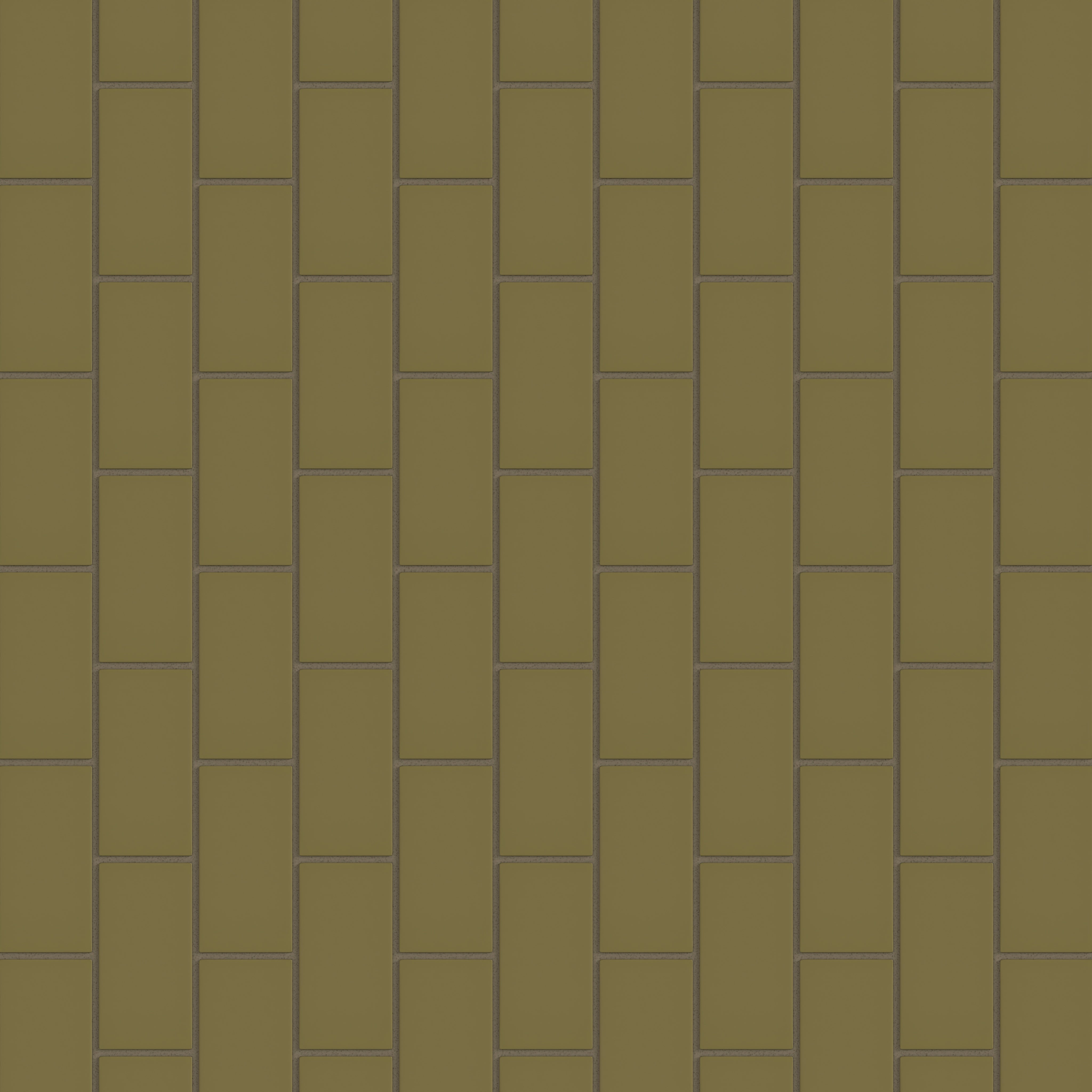 2x4 Half Offset Sheeted Natural Press Ceramic Mosaic Tile in Sap Green Matte