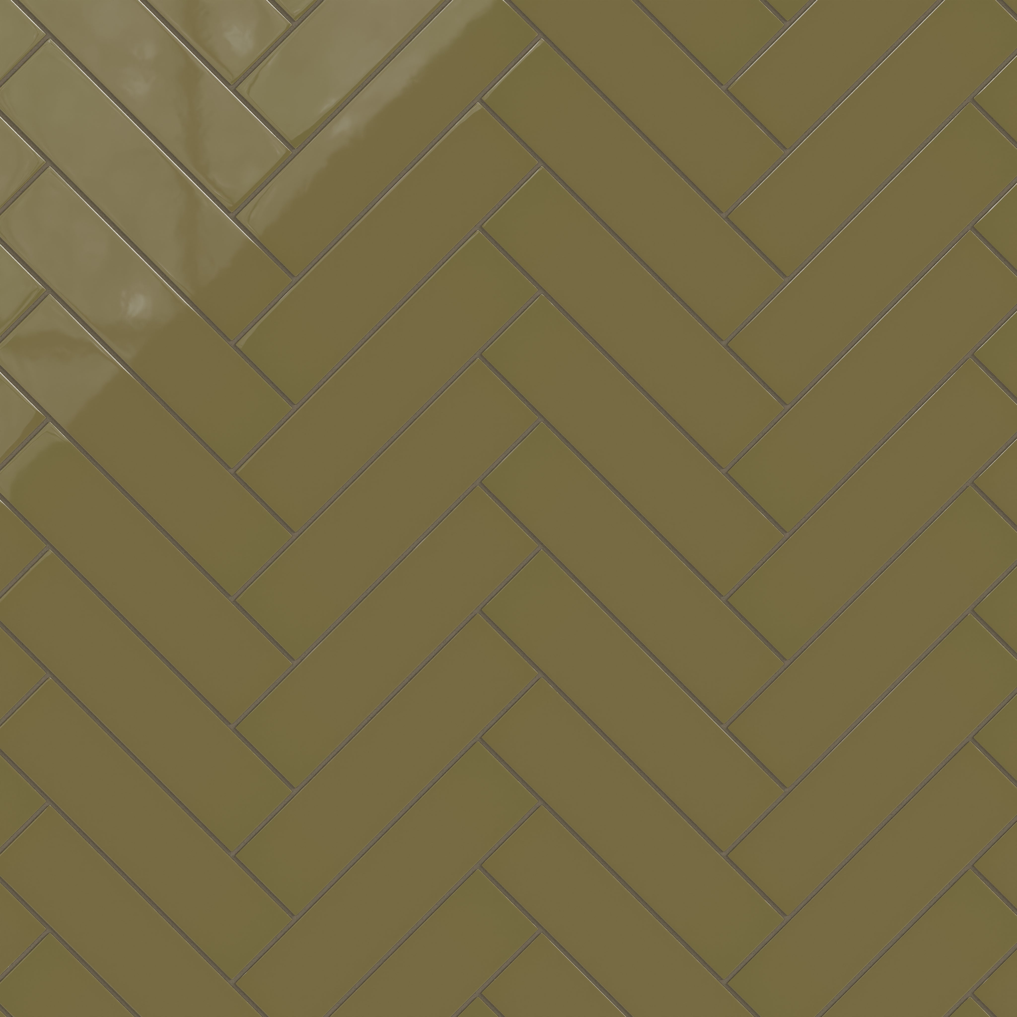 3x12 Natural Press Ceramic Tile in Sap Green Gloss