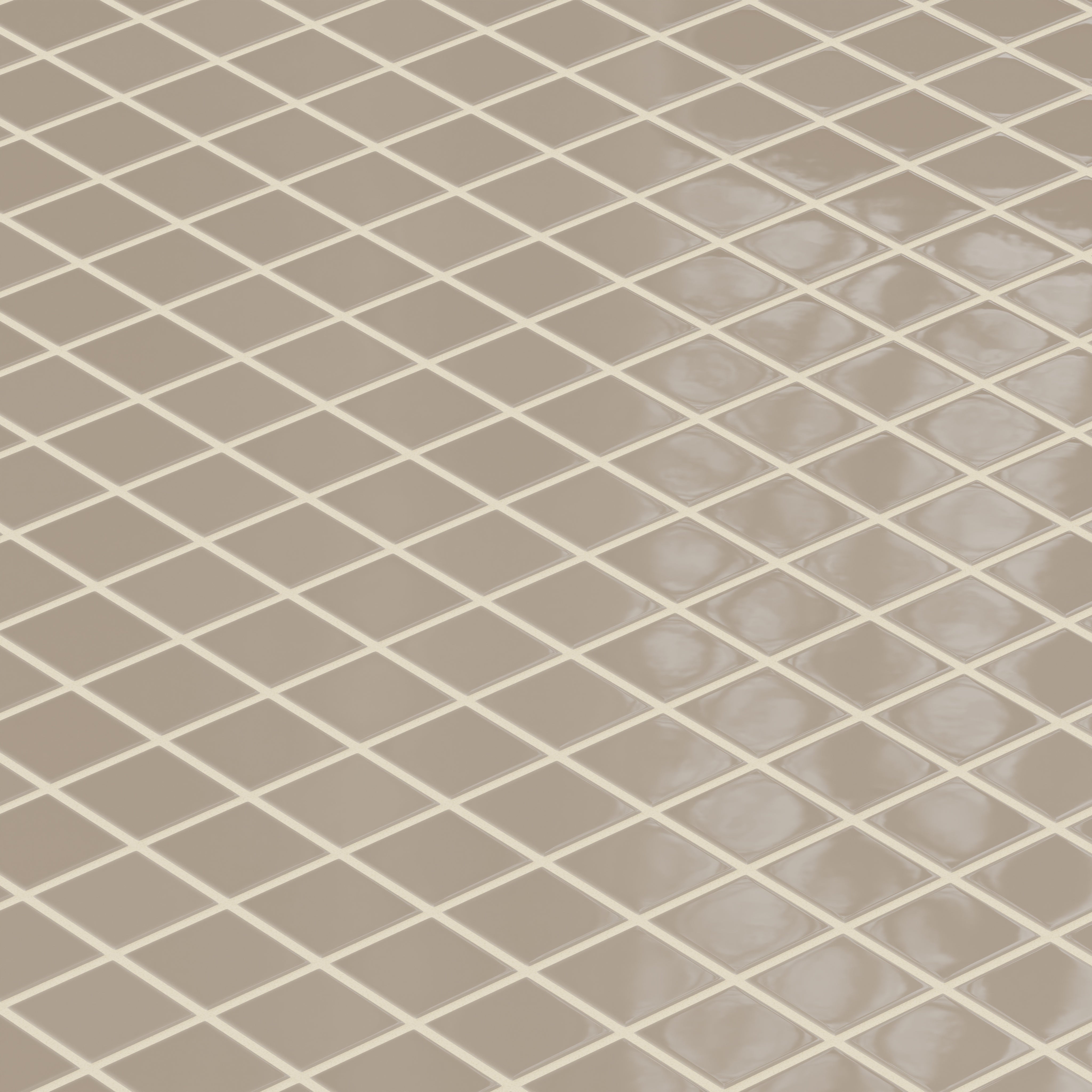2x2 Straight Set Sheeted Natural Press Ceramic Mosaic Tile in Sawtooth Gloss