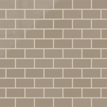 2x4 Half Offset Sheeted Natural Press Ceramic Mosaic Tile in Sawtooth Gloss