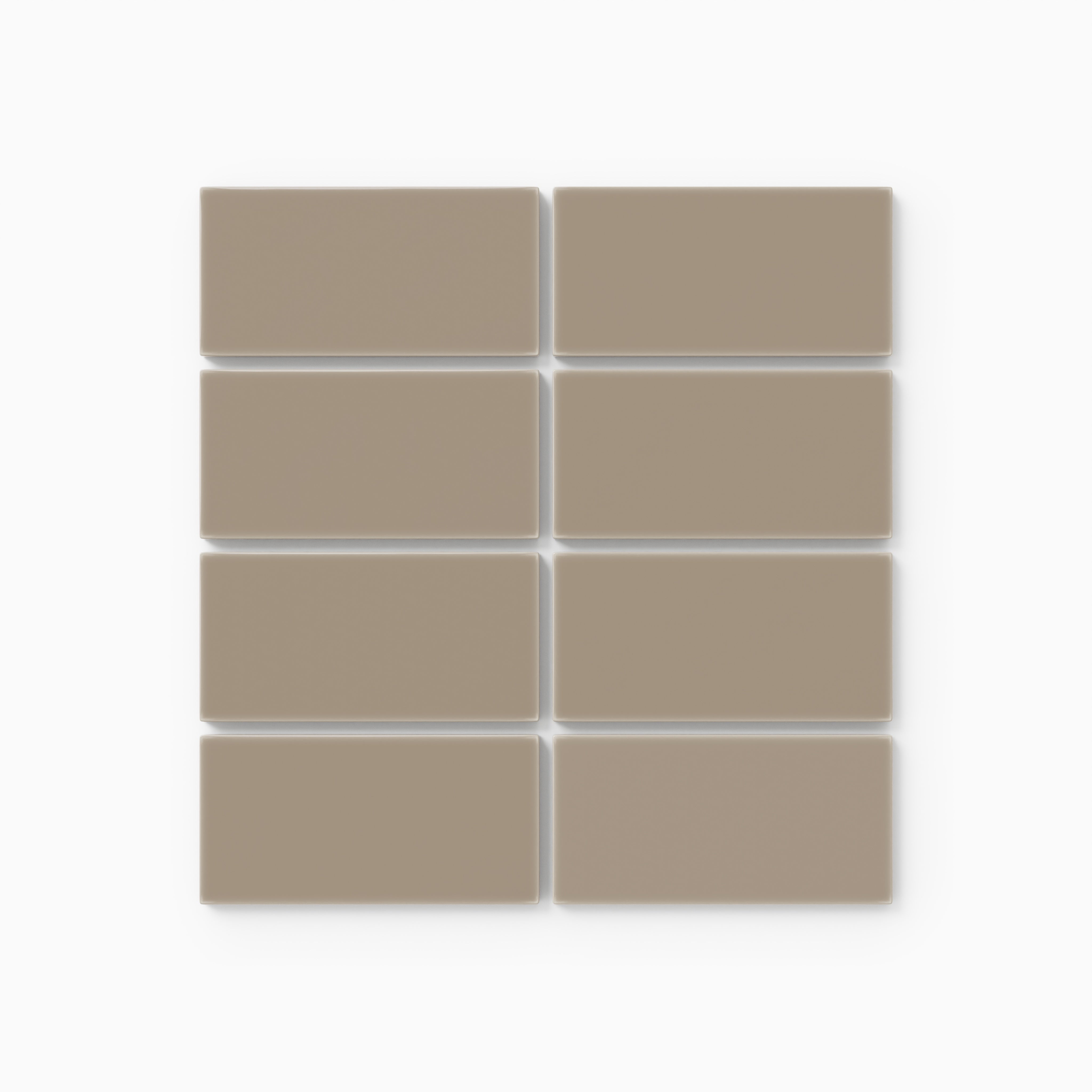 2x4 Straight Set Sheeted Natural Press Ceramic Mosaic Tile in Sawtooth Gloss