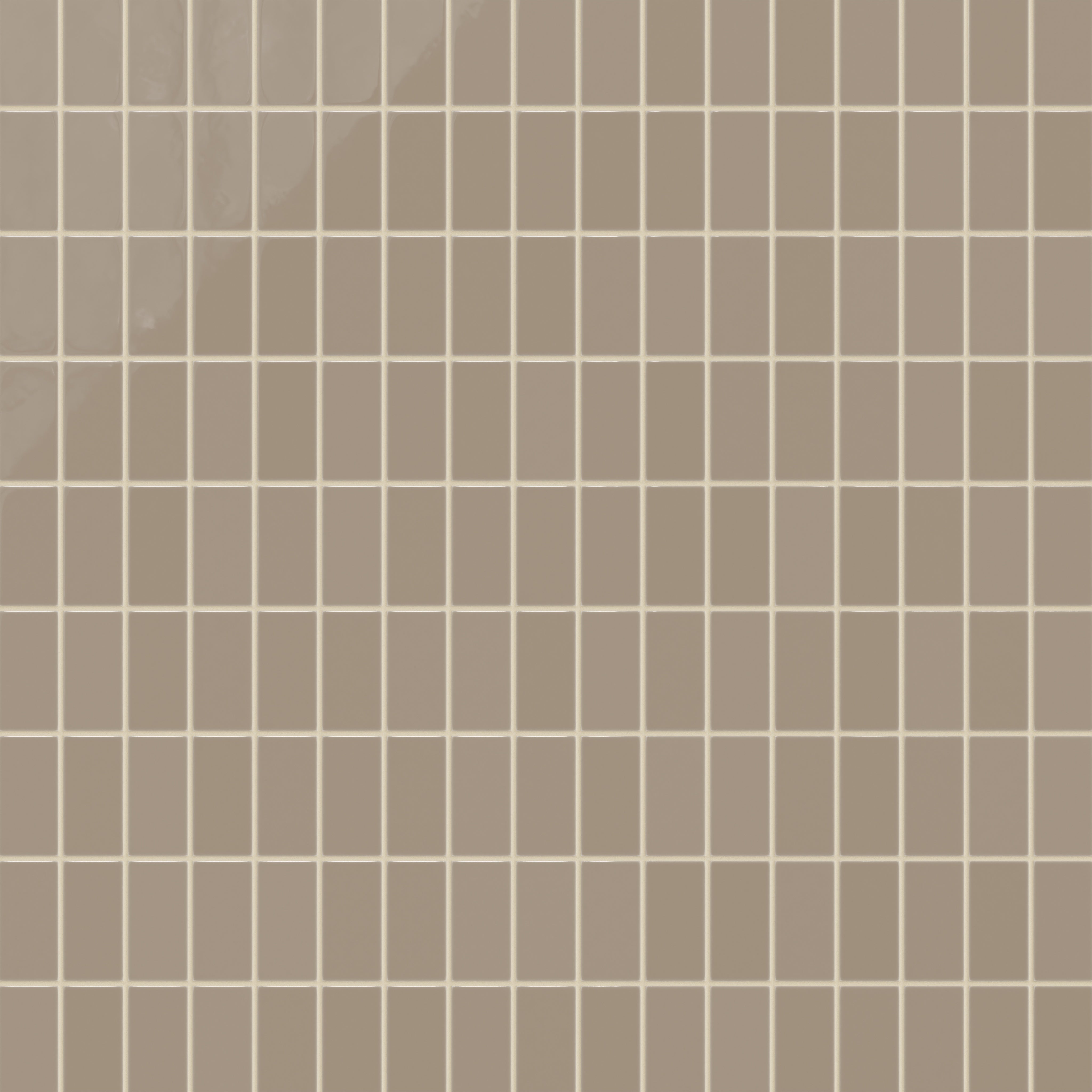 2x4 Straight Set Sheeted Natural Press Ceramic Mosaic Tile in Sawtooth Gloss