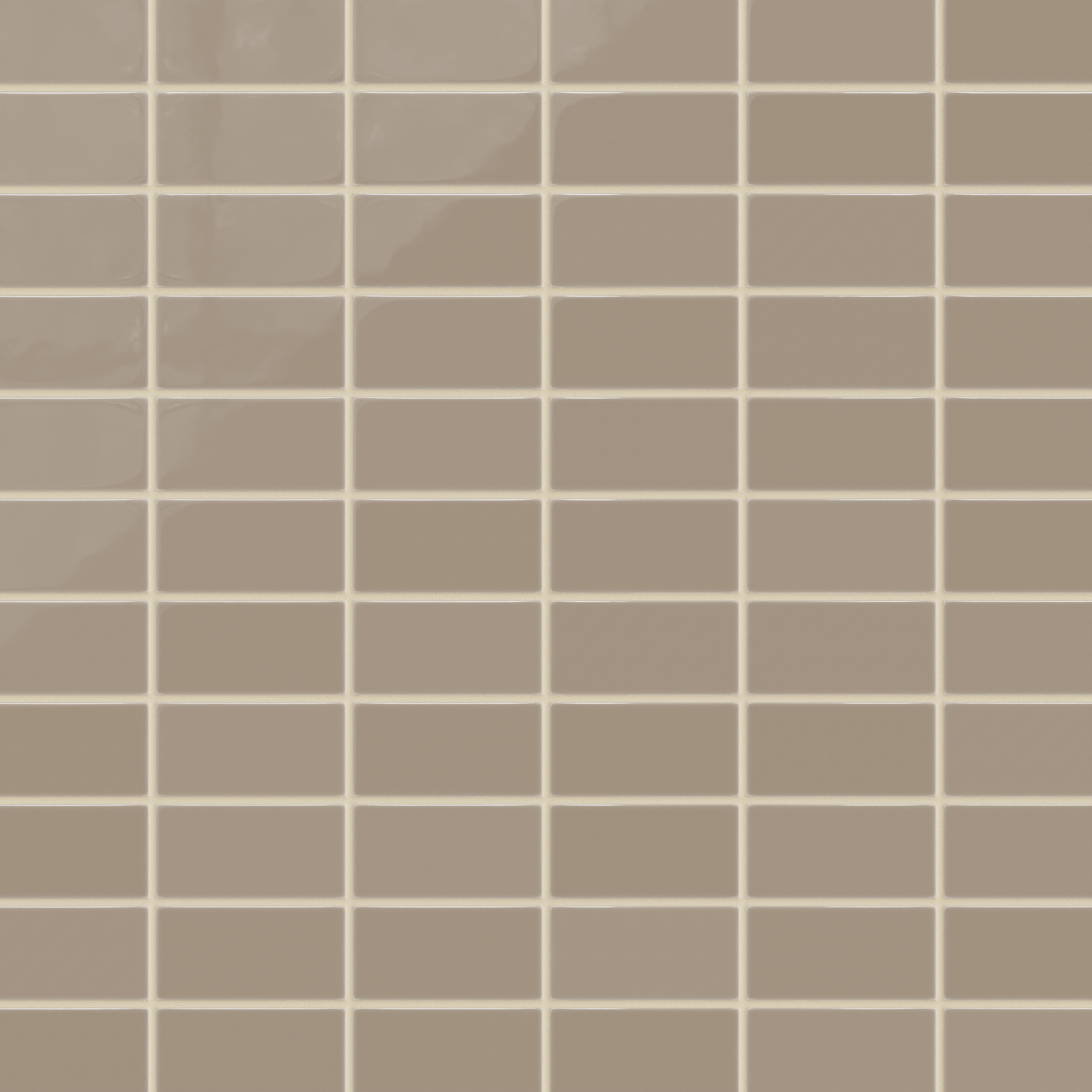 2x4 Straight Set Sheeted Natural Press Ceramic Mosaic Tile in Sawtooth Gloss