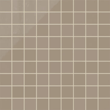 3x3 Straight Set Sheeted Natural Press Ceramic Mosaic Tile in Sawtooth Gloss