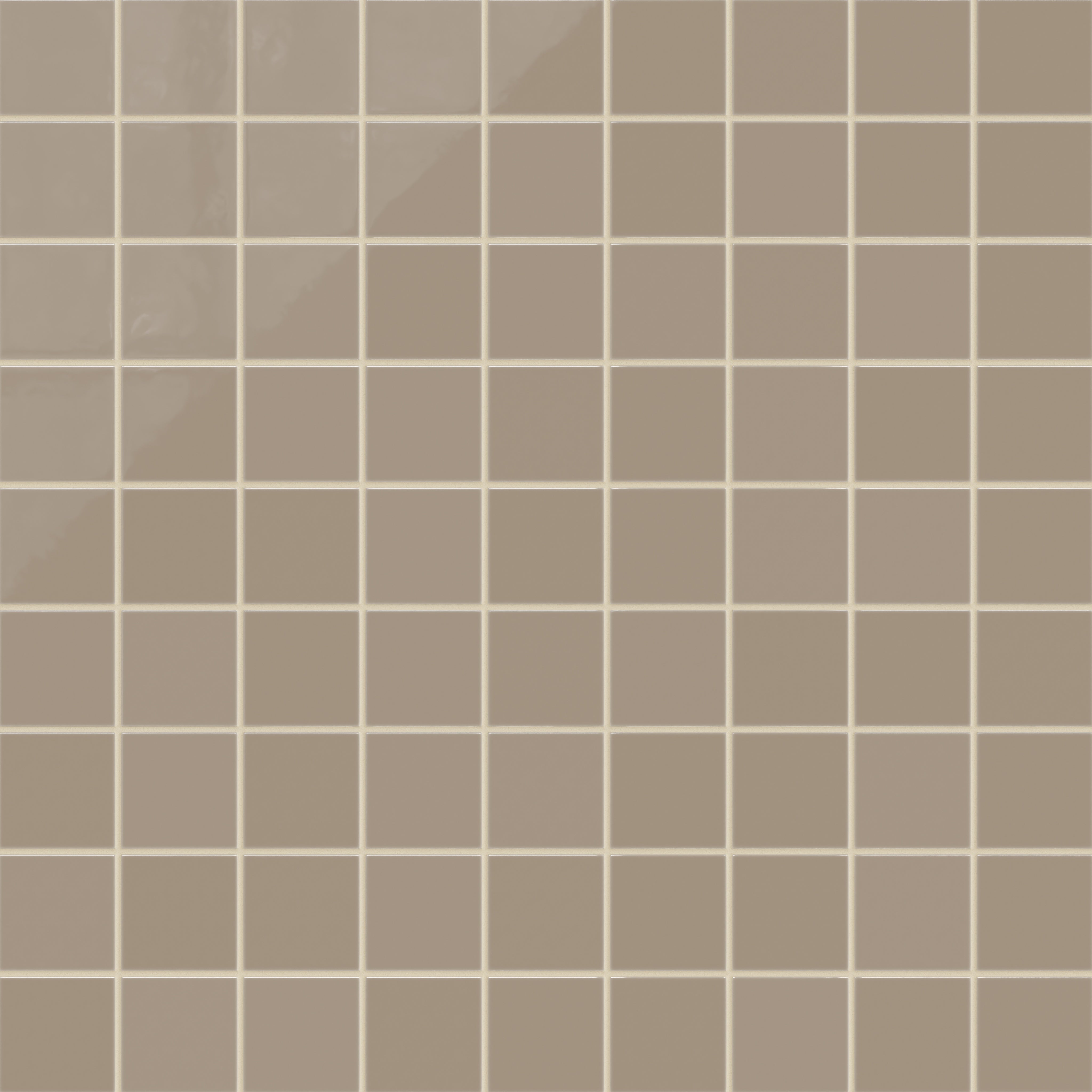 3x3 Straight Set Sheeted Natural Press Ceramic Mosaic Tile in Sawtooth Gloss
