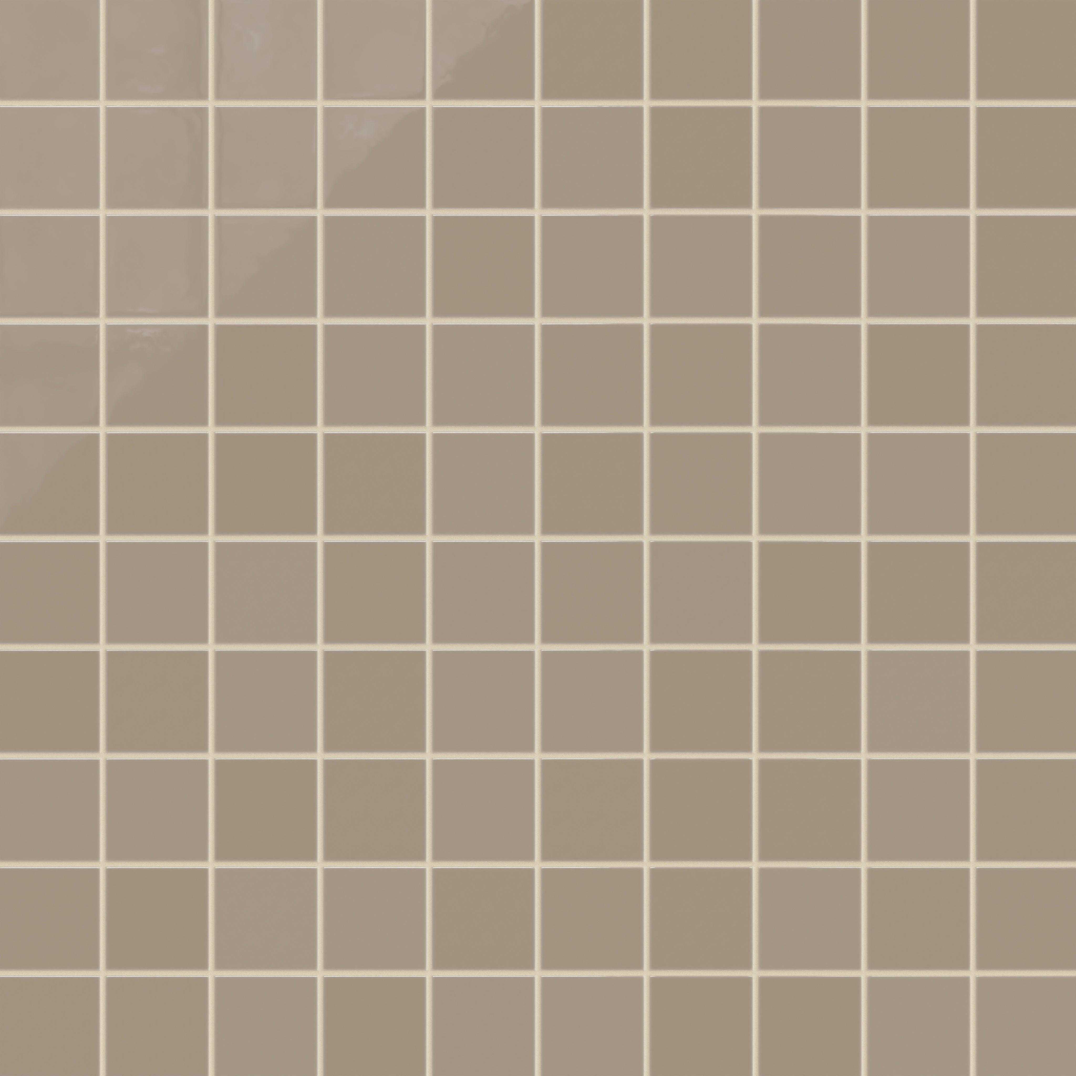 3x3 Straight Set Sheeted Natural Press Ceramic Mosaic Tile in Sawtooth Gloss