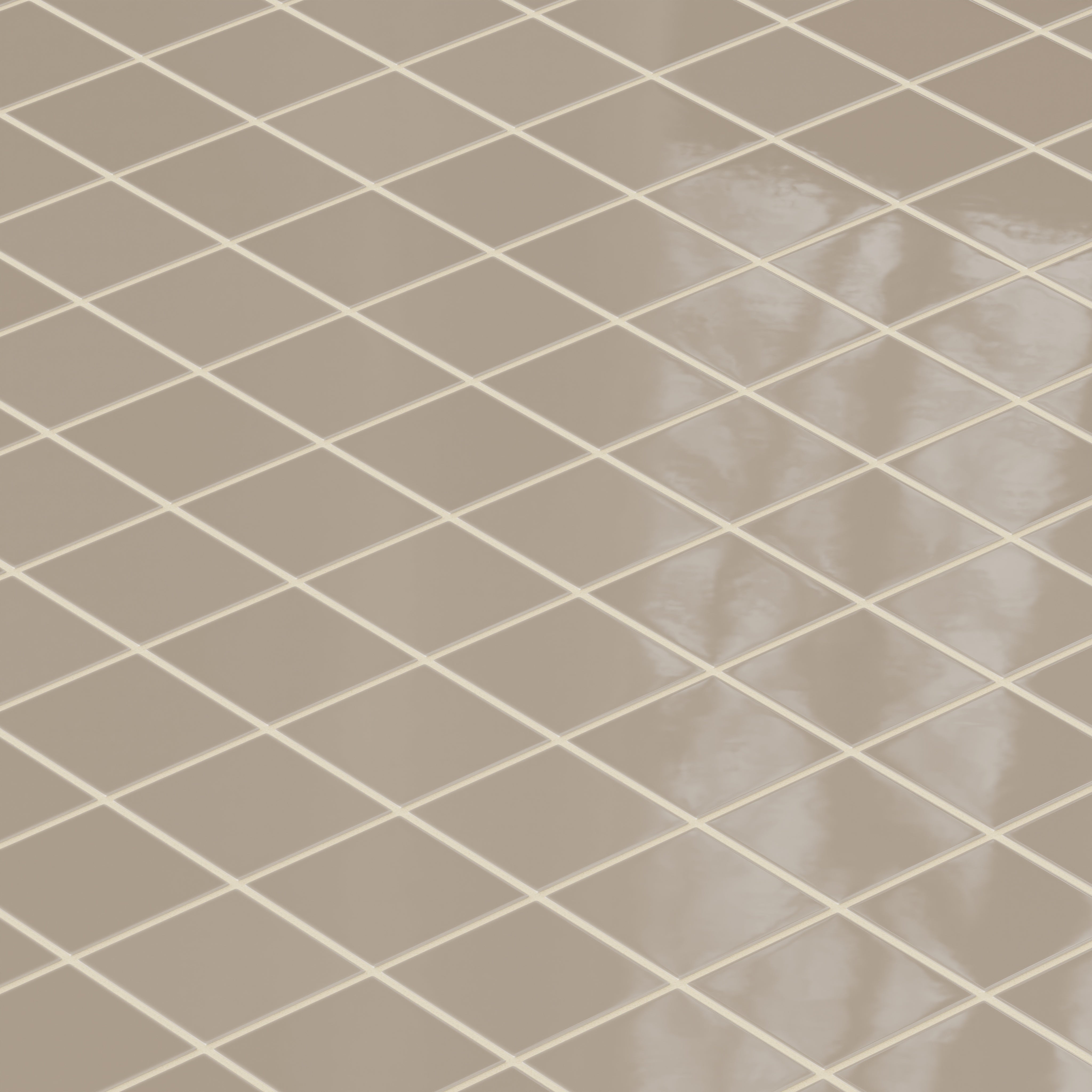 3x3 Straight Set Sheeted Natural Press Ceramic Mosaic Tile in Sawtooth Gloss