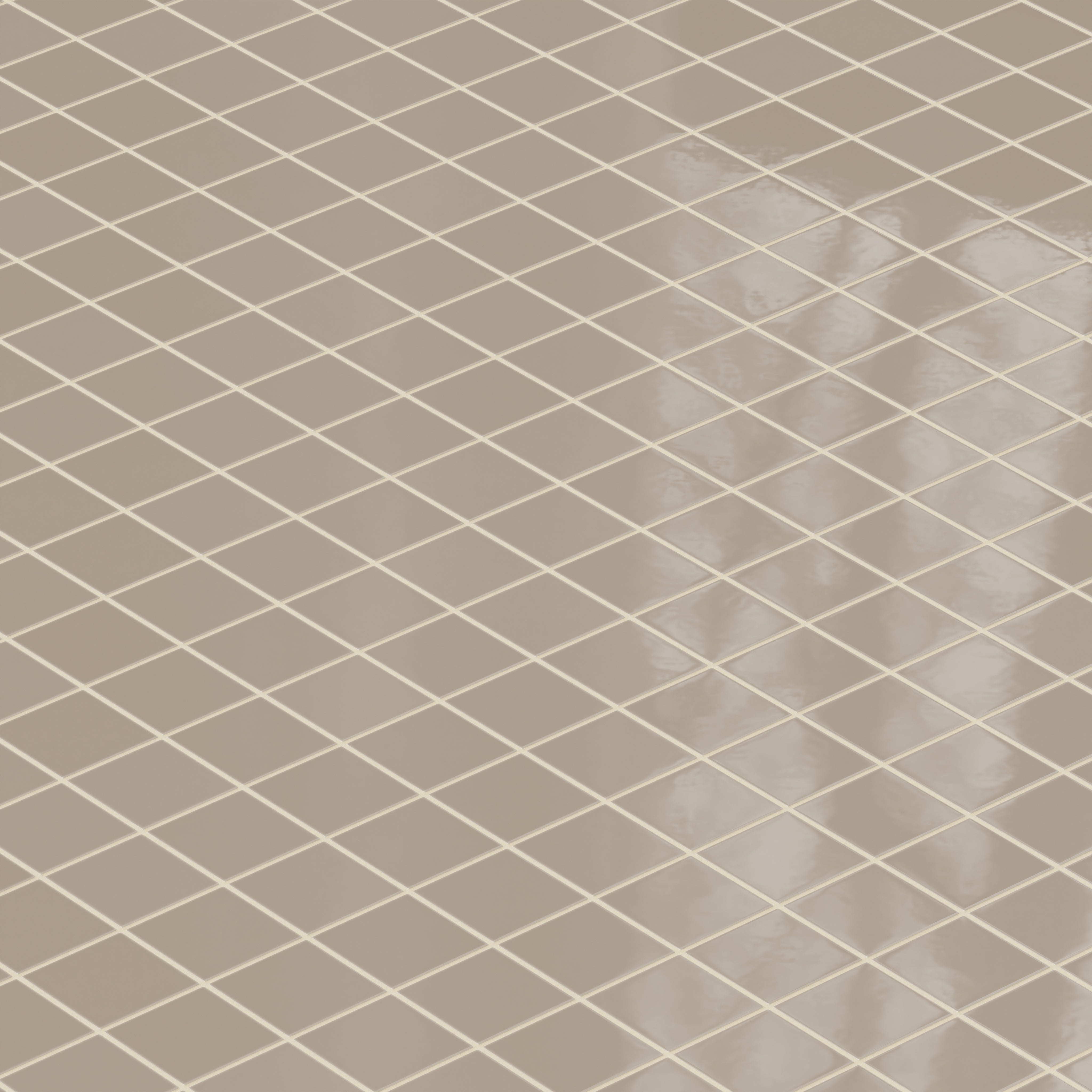 3x3 Straight Set Sheeted Natural Press Ceramic Mosaic Tile in Sawtooth Gloss
